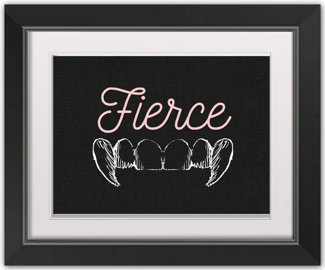 Fierce Fangs Black Framed Print Wall Art By Designs Direct | Michaels®