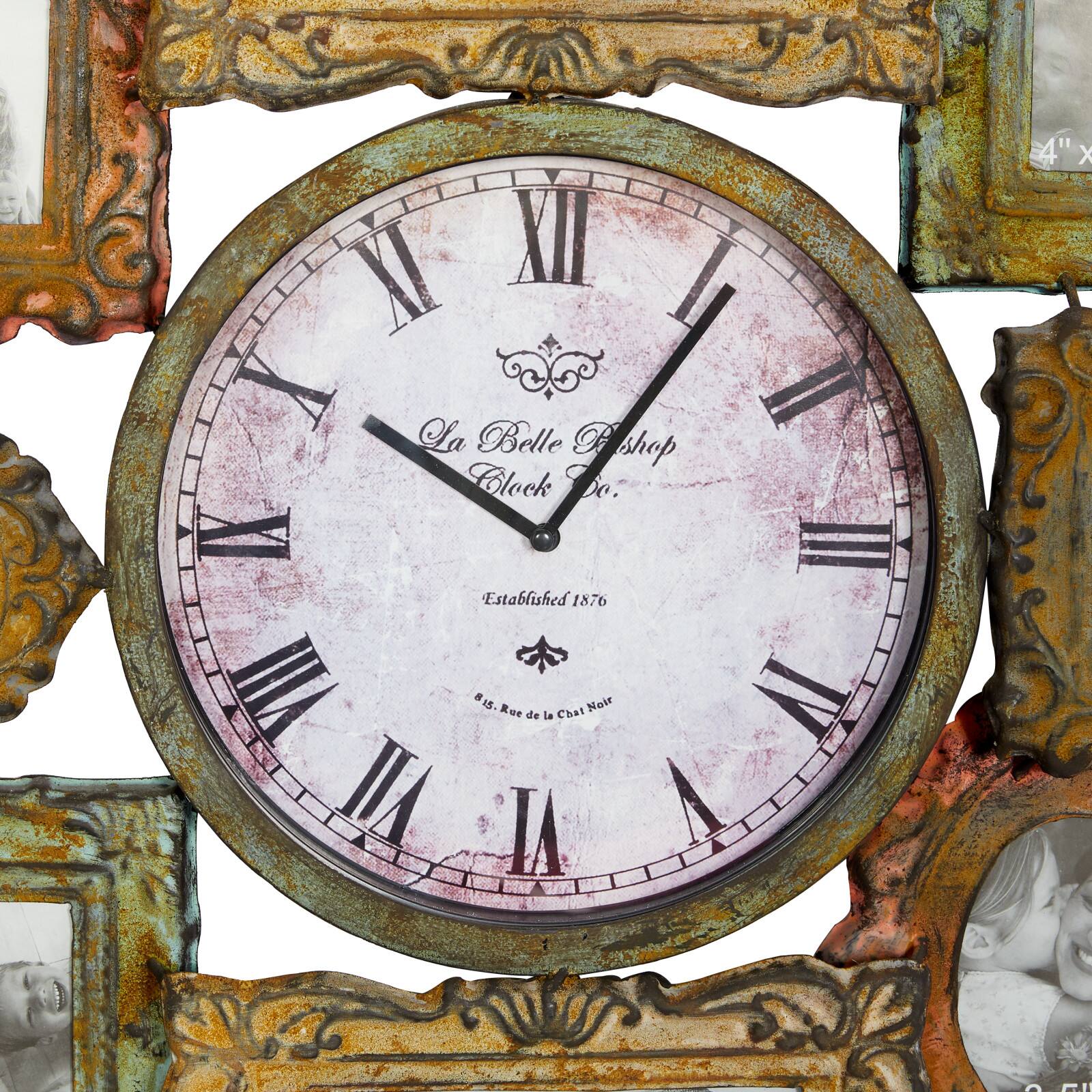 25" Multicolored Metal Frames Wall Clock