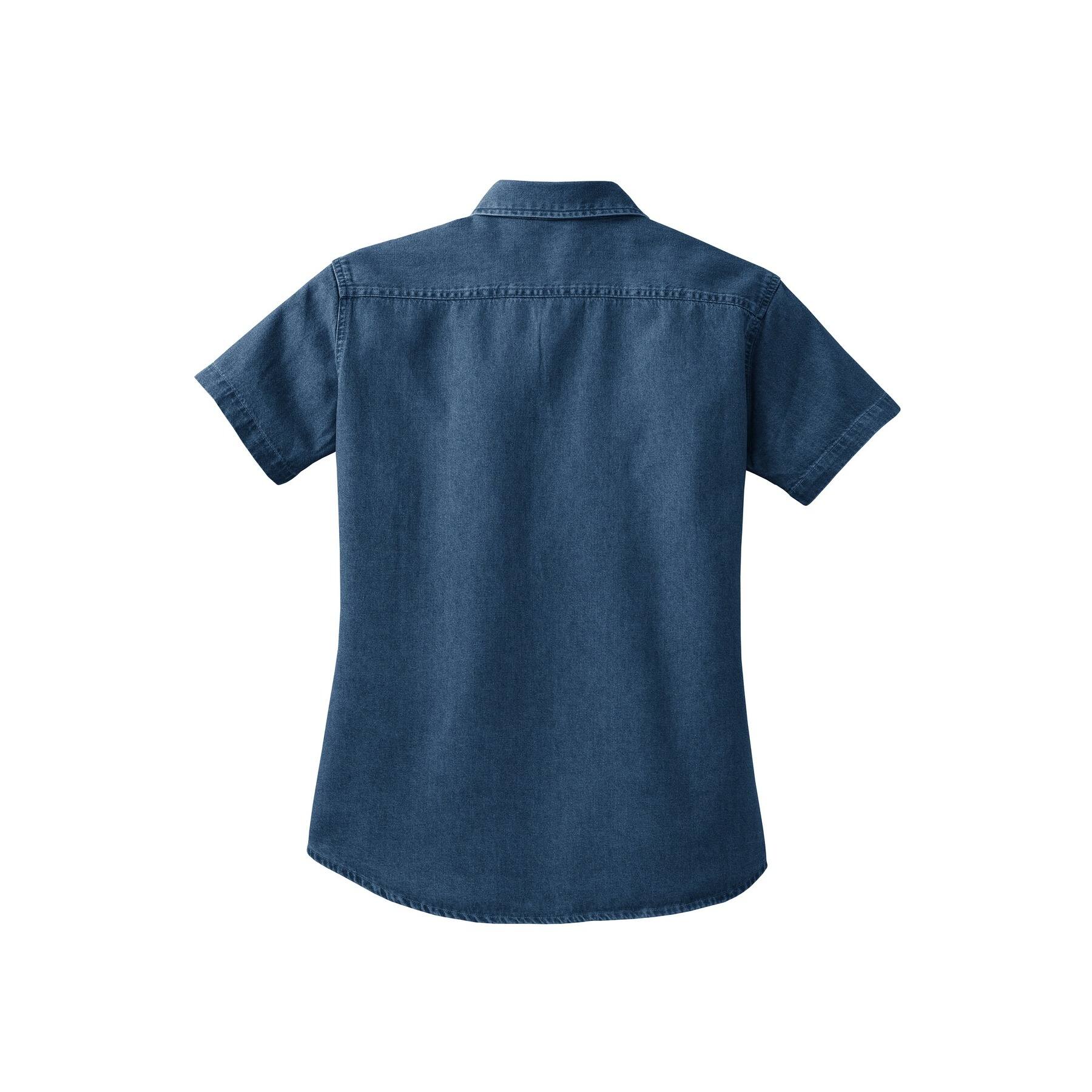 Port & Company® Ladies Short Sleeve Value Denim Shirt