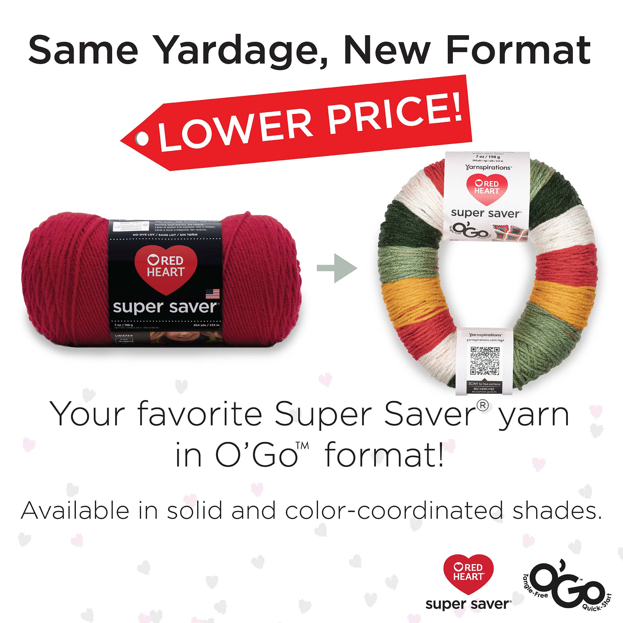 Red Heart&#xAE; Super Saver&#xAE; O&#x27;Go&#x2122; Stripes Yarn