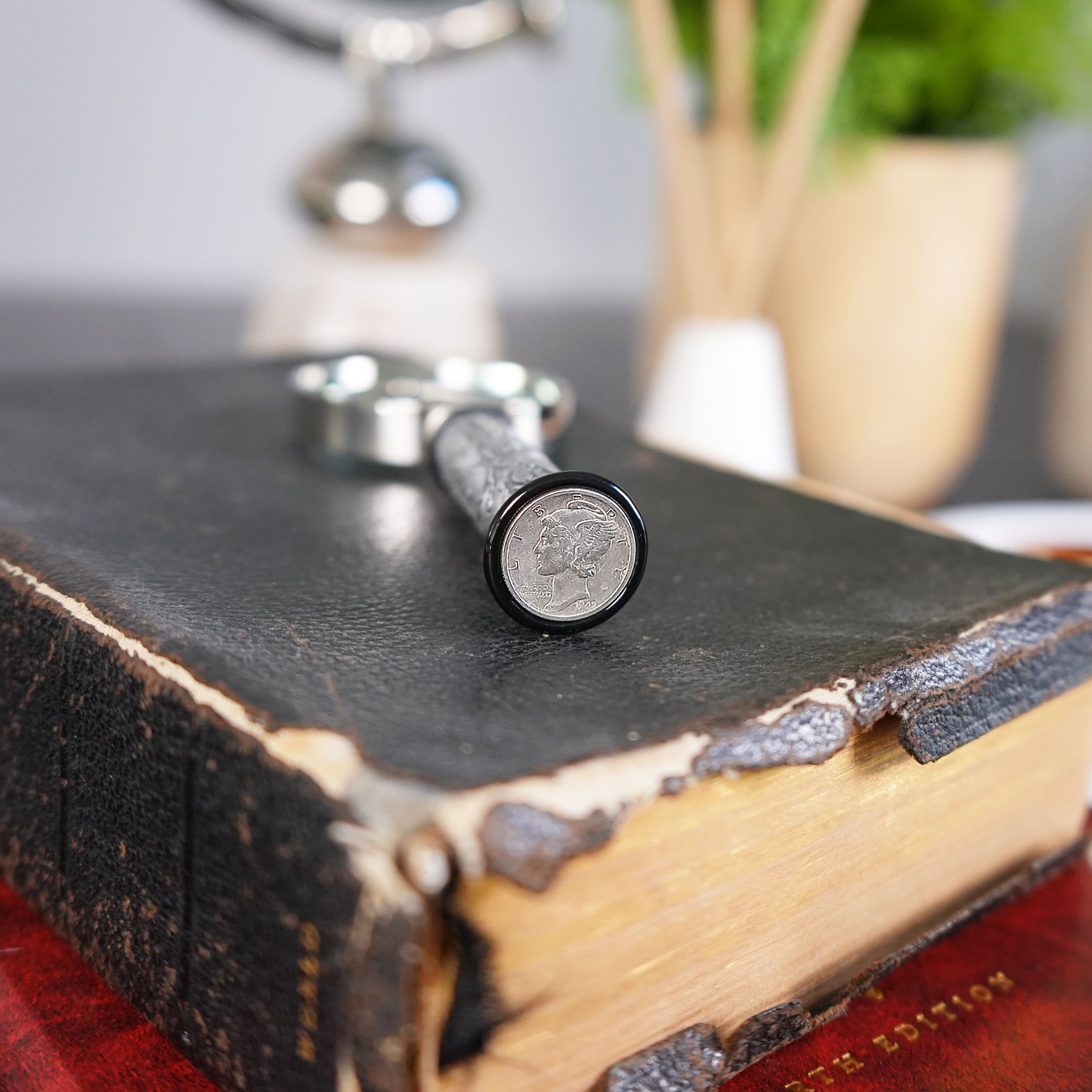 Silver Mercury Dime Magnifying Glass