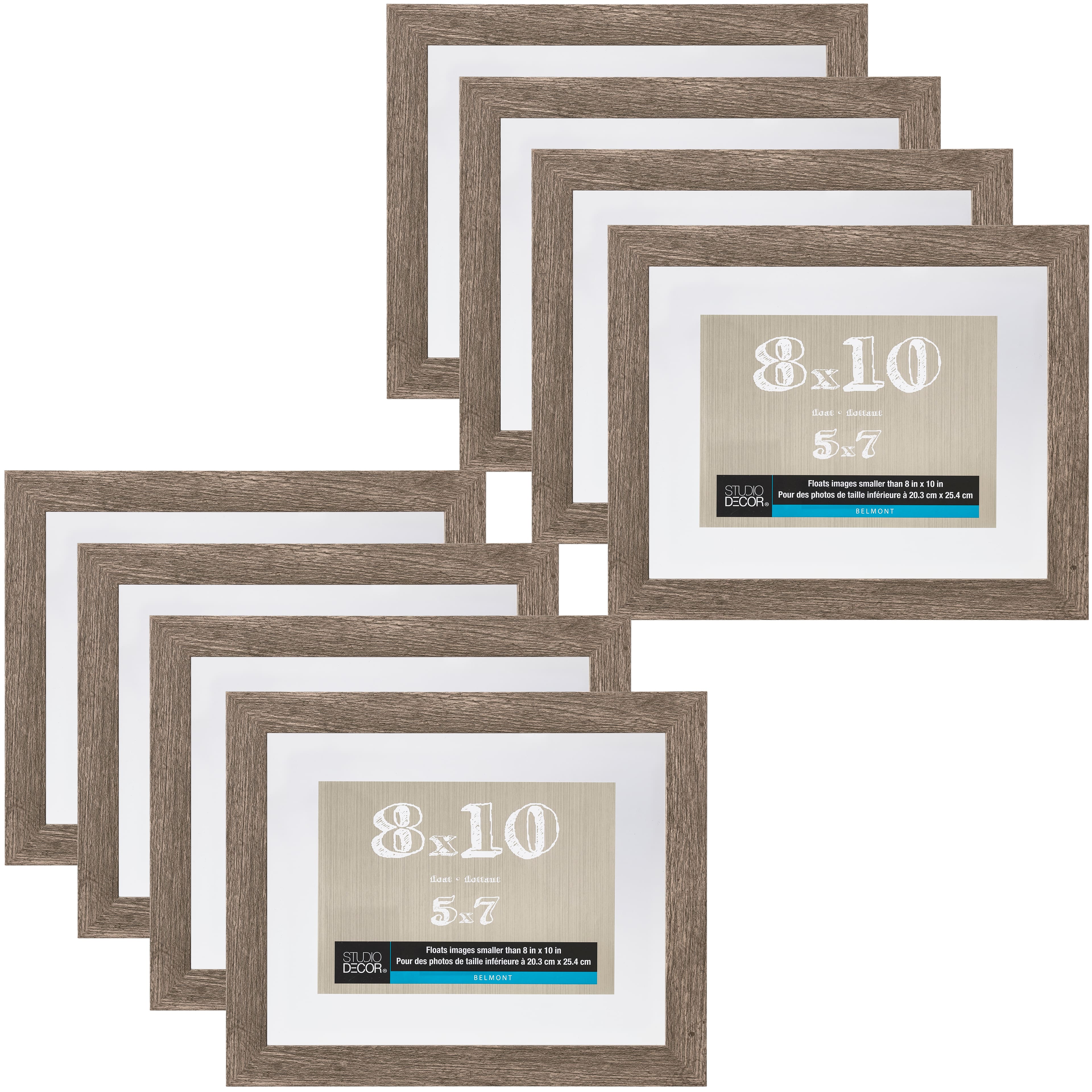 8 Pack: 8&#x22; x 10&#x22; Gray Belmont Float Frame by Studio D&#xE9;cor&#xAE;