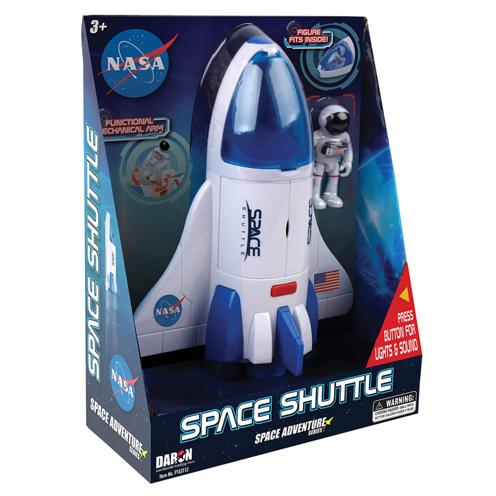 Daron&#xAE; NASA Space Adventure Series Space Shuttle with Lights &#x26; Sounds &#x26; Figure