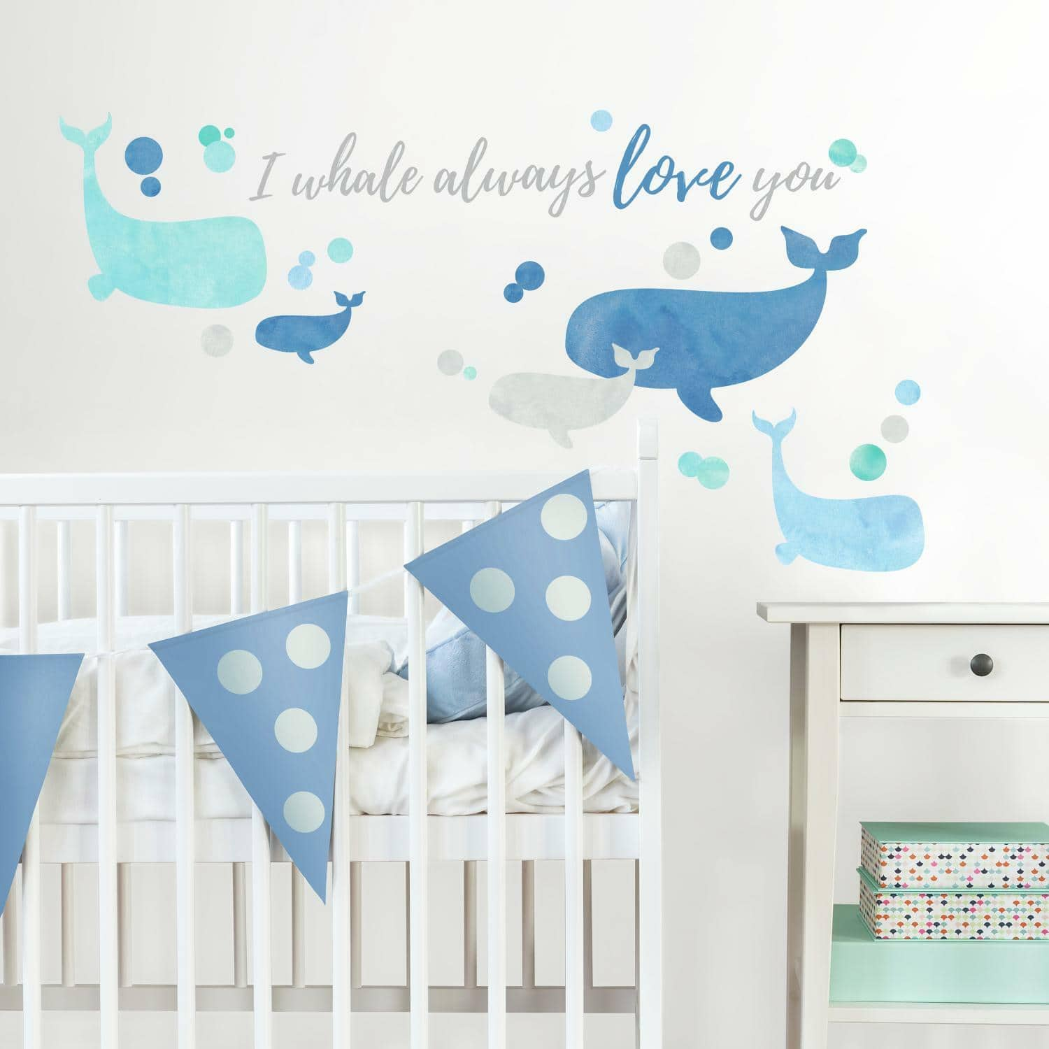 RoomMates I Whale Always Love You Peel &#x26; Stick Giant Wall Decals