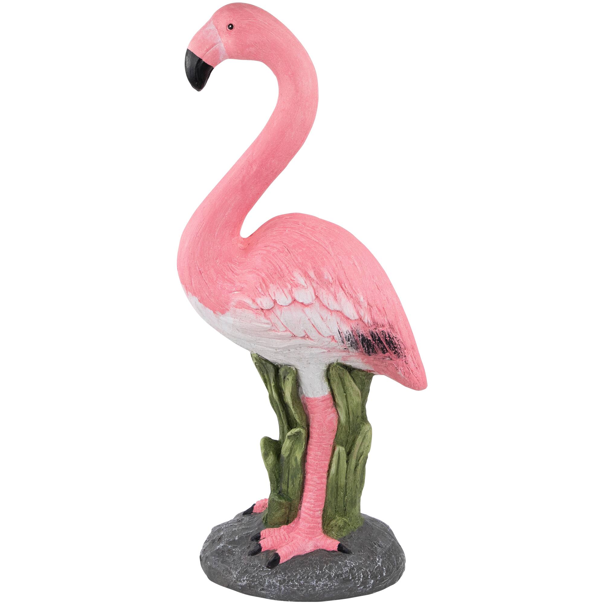 25.5&#x22; Pink Standing Flamingo Outdoor Garden Statue