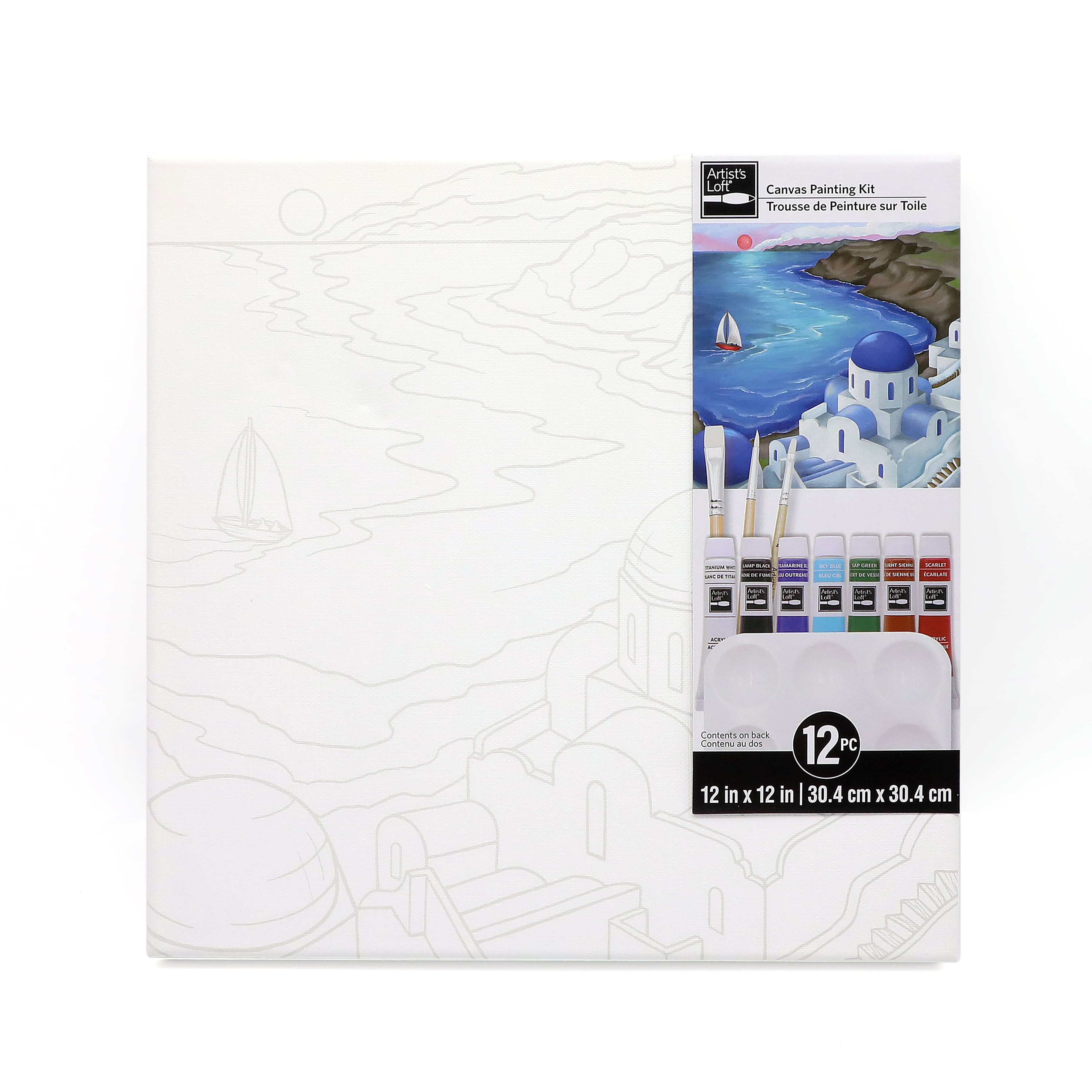 12&#x22; x 12&#x22; Santorini Canvas Painting Kit by Artist&#x27;s Loft&#xAE;