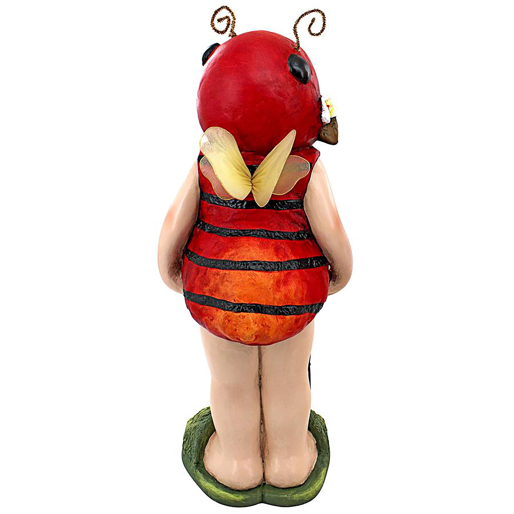 Design Toscano 19.5" Polly the Lady Bug Fairy Garden Helper Statue