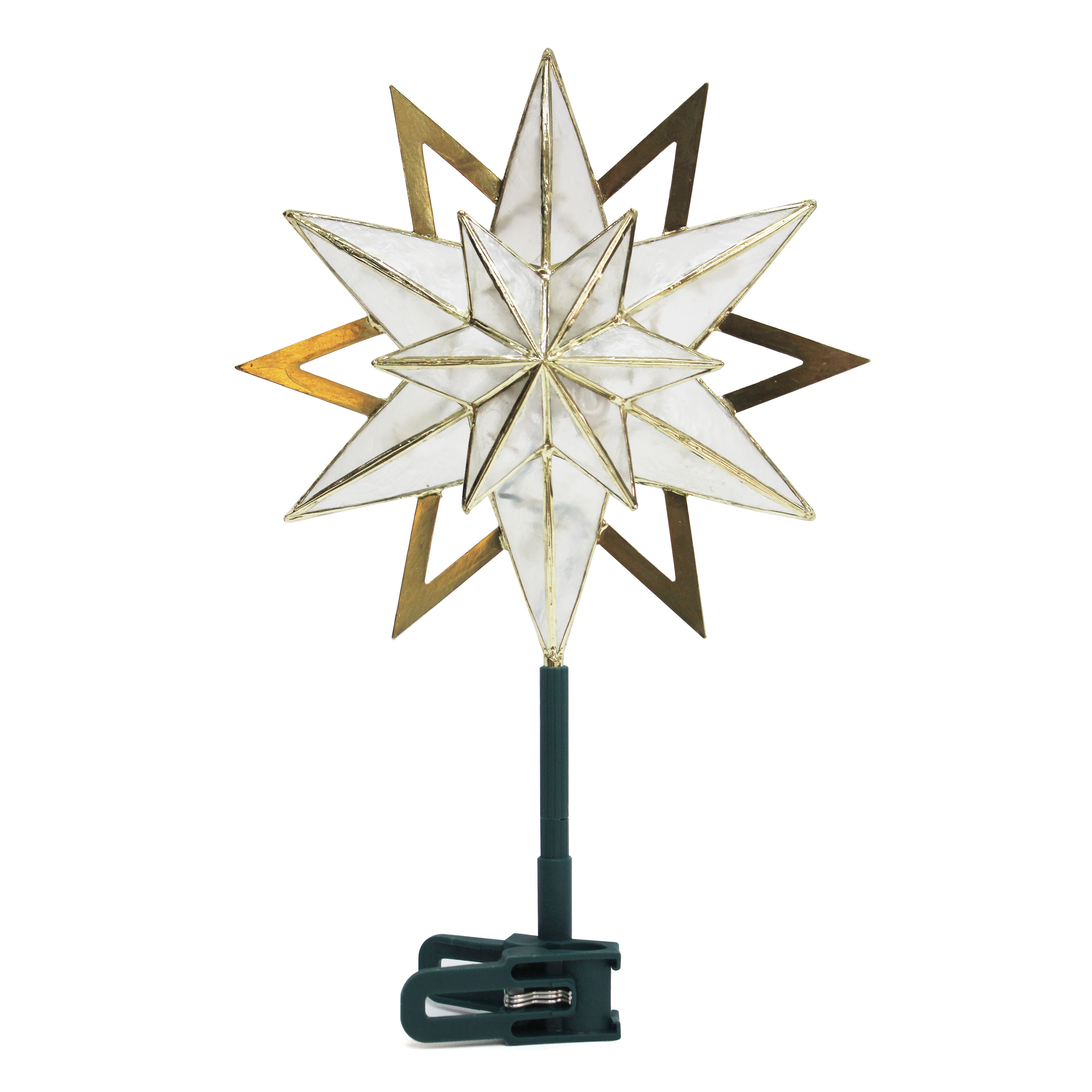 GE StayBright&#xAE; 16ct. Warm White LED Capiz-Style Star Tree Top