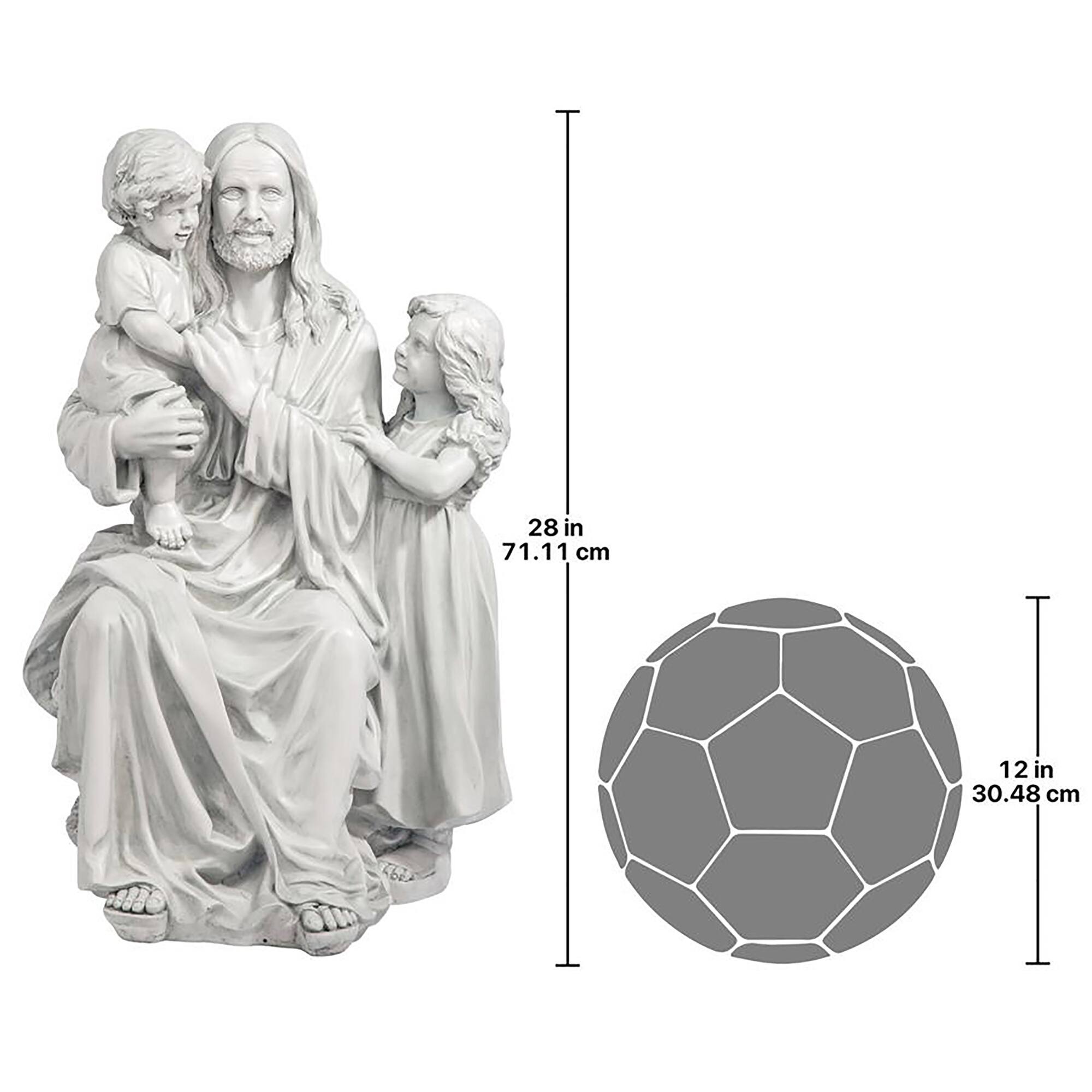 Design Toscano 28&#x22; Jesus Loves the Little Children Garden Sculpture
