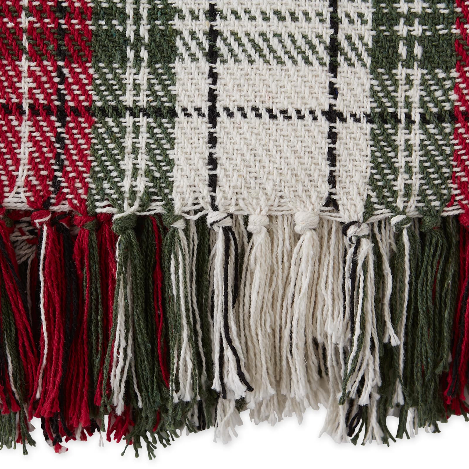 DII&#xAE; Christmas Plaid Recycled Cotton Throw