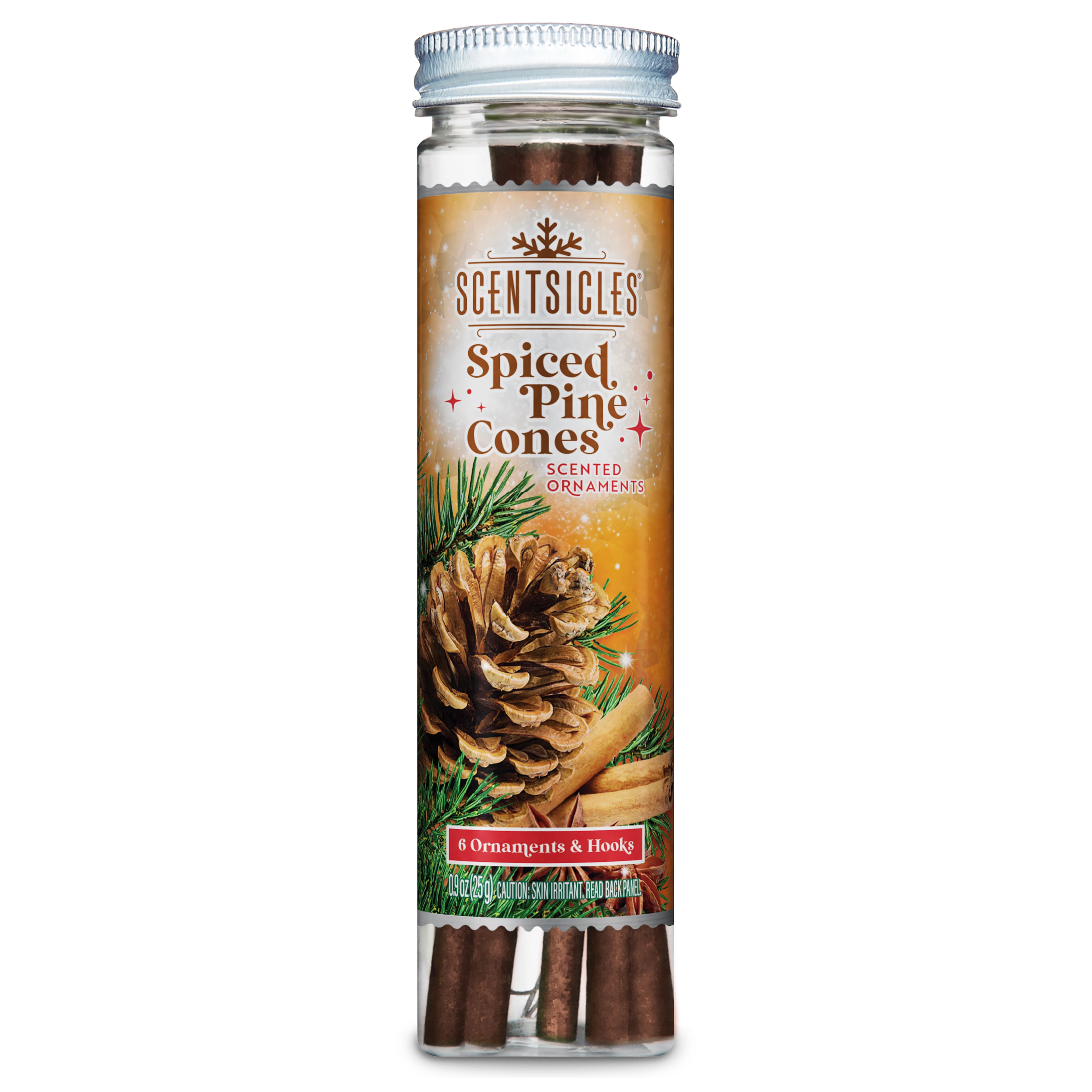 Scentsicles&#xAE; Spiced Pine Cones Scented Ornament Sticks, 6ct.