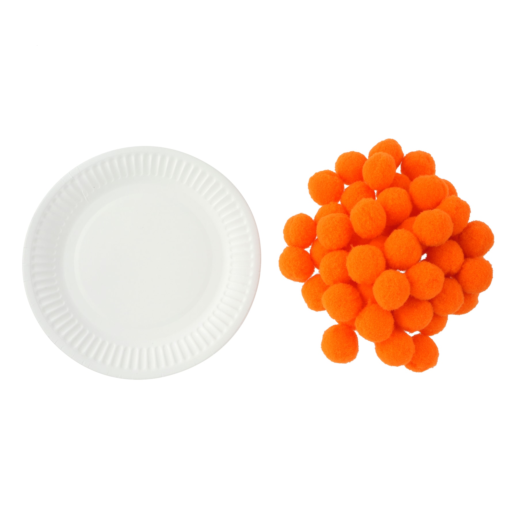 Jack-o&#x27;-Lantern Pom Plate Craft Kit by Creatology&#x2122;