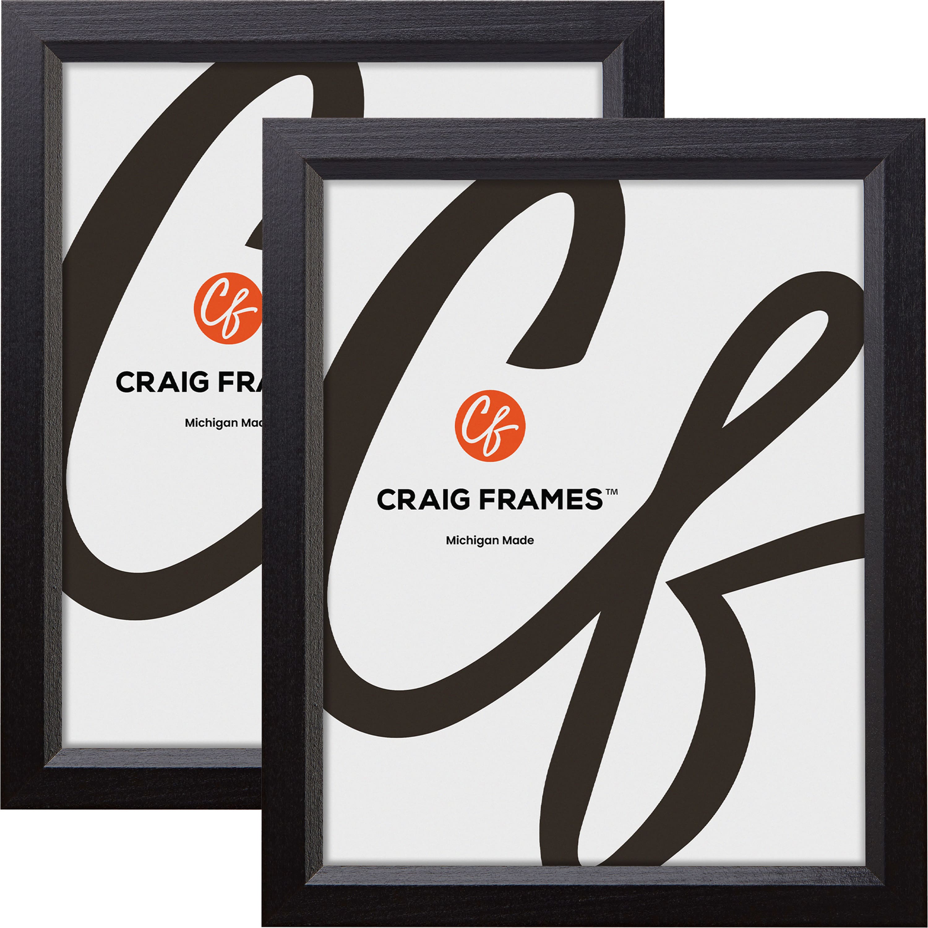 2 Pack Craig Frames Economy Ebony Hardwood Picture Frame