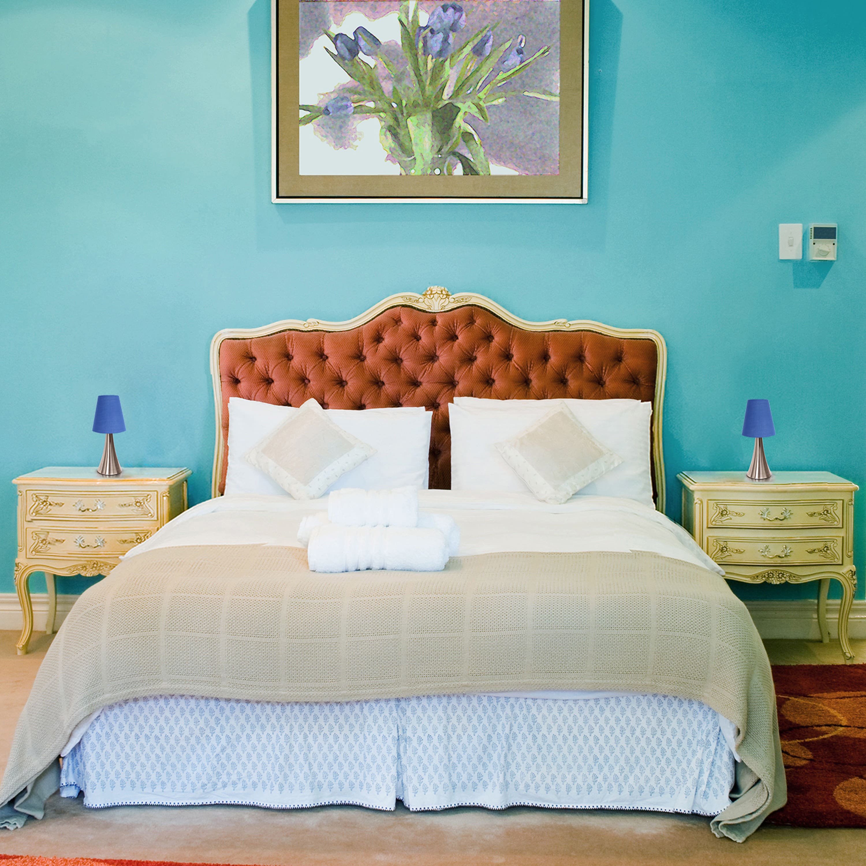 Simple Designs Valencia Mini Touch Table Lamp Set