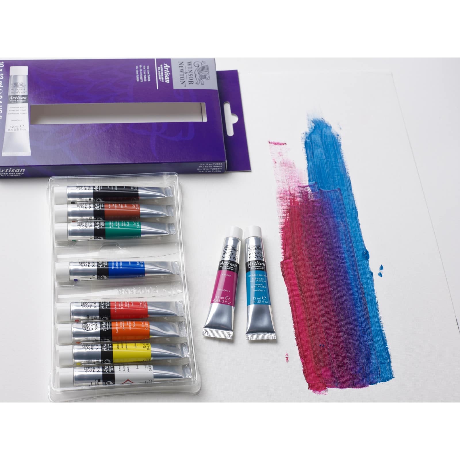 Winsor &#x26; Newton&#x2122; Artisan Water Mixable Oil Colour&#x2122; 10 Color Paint Set