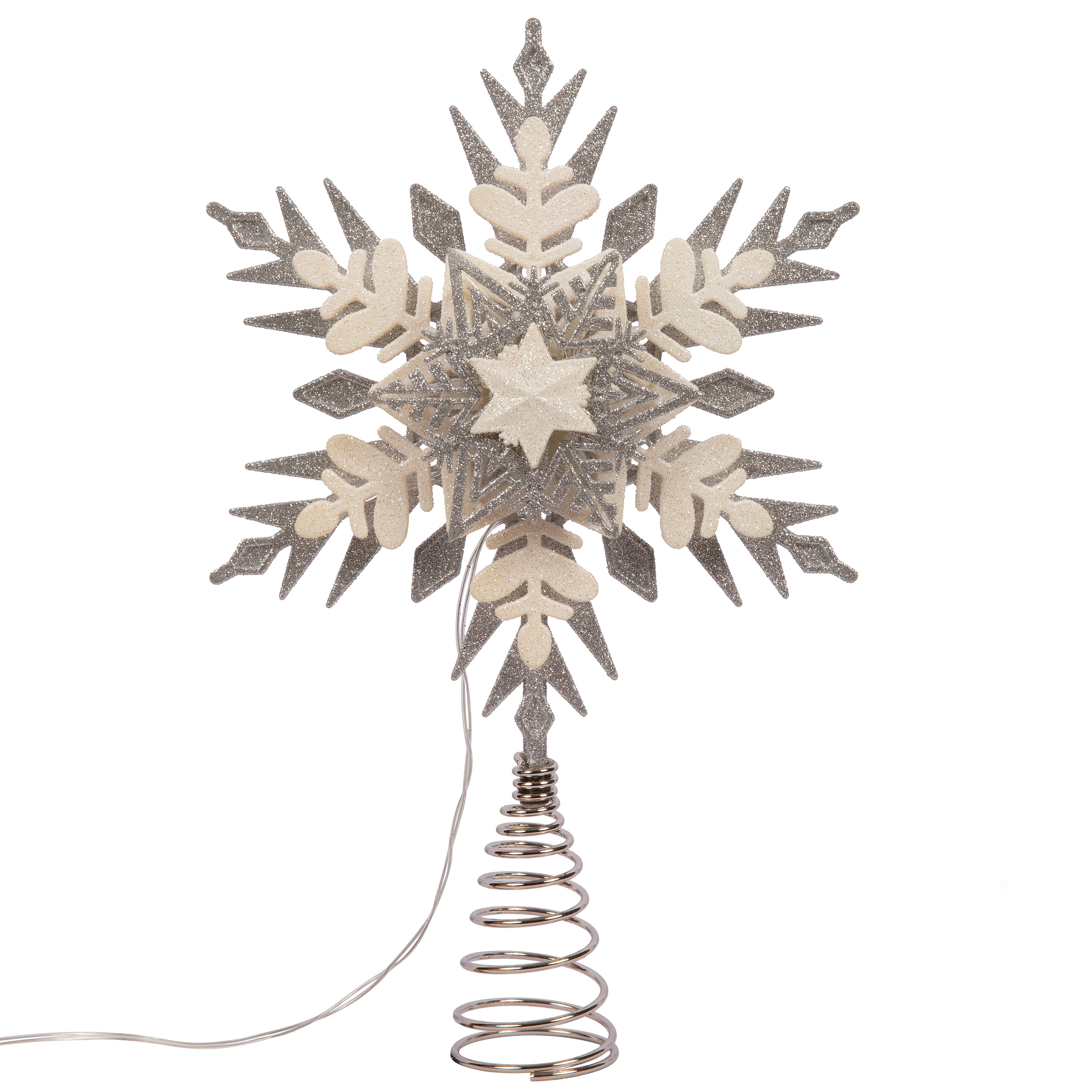 13ct. Warm White LED Snowflake Tree Topper by Ashland&#xAE;