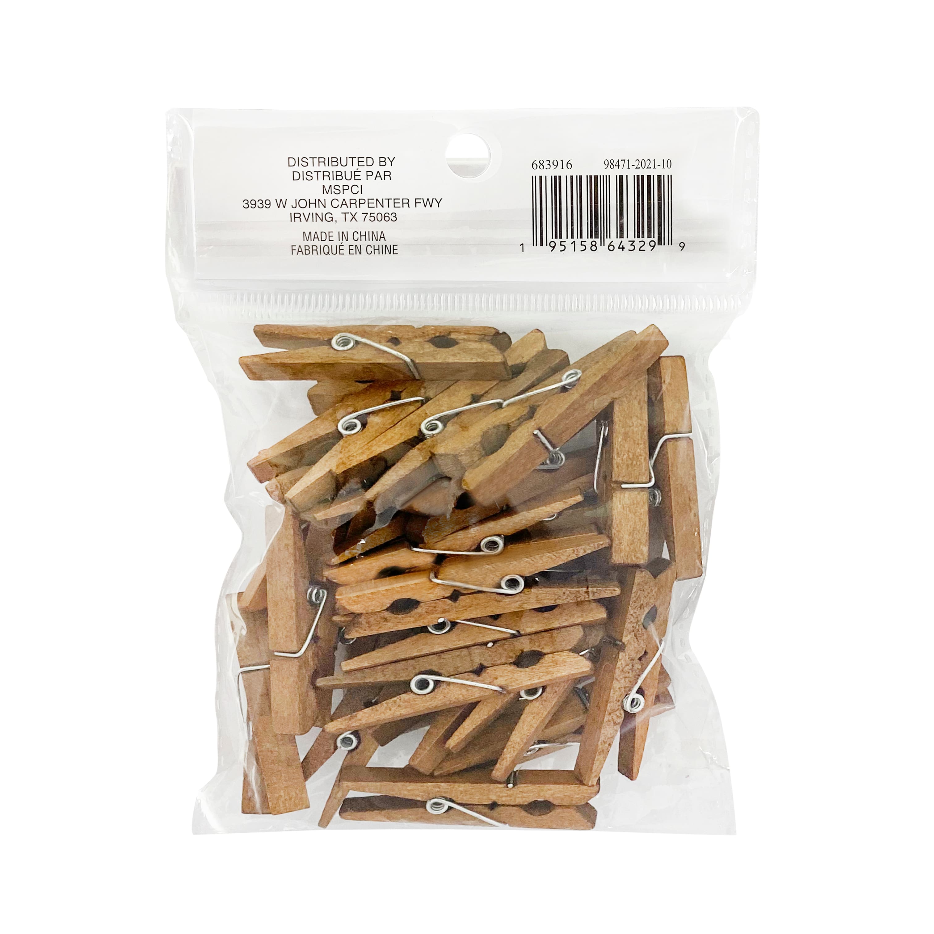 12 Packs: 30 ct. (360 total) Medium Walnut Clothespins by Recollections™