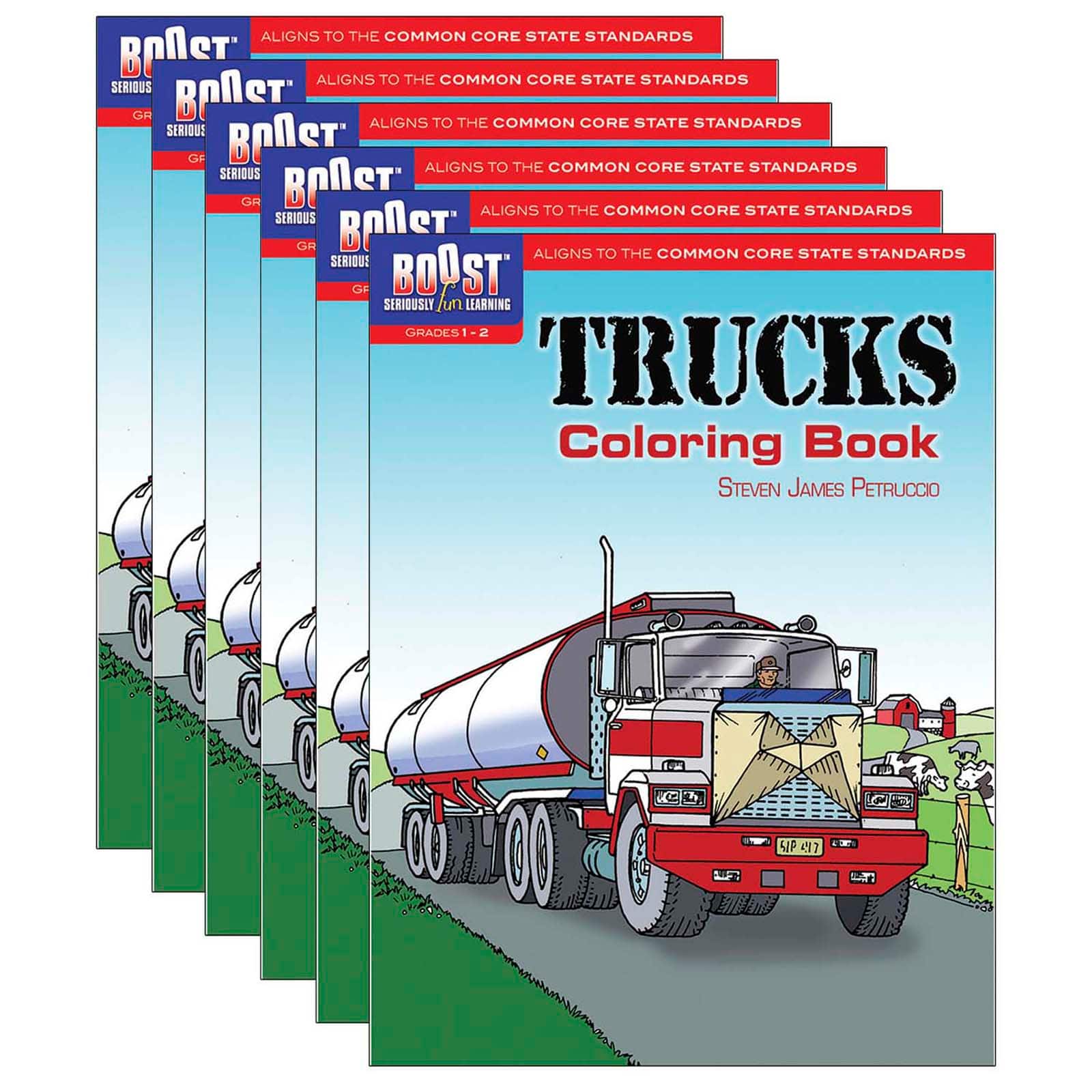 4 Packs: 6 ct. (24 total) BOOST&#x2122; Trucks Coloring Books