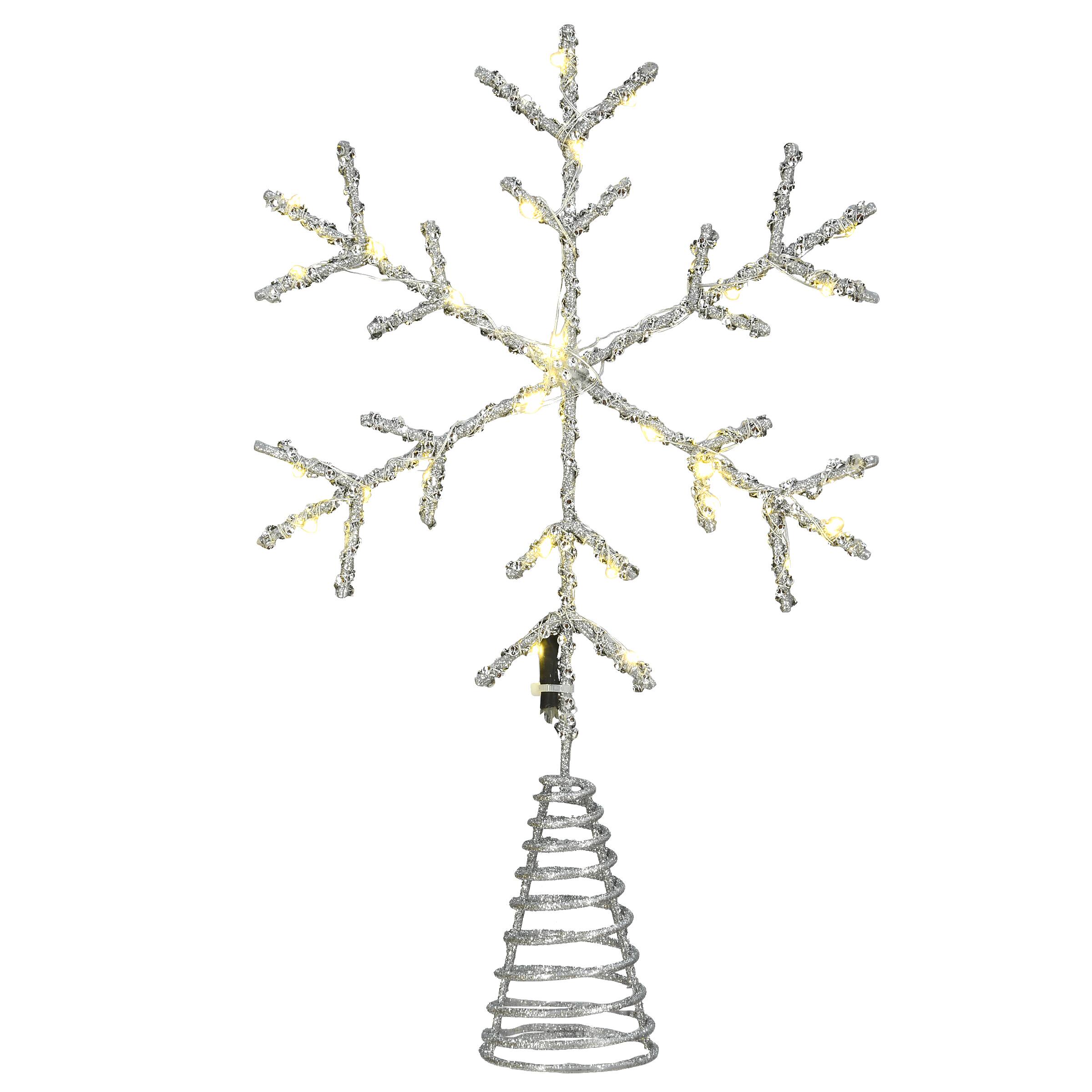 14.5&#x22; Snowflake Tree Top with Dual Color&#xAE; Lights