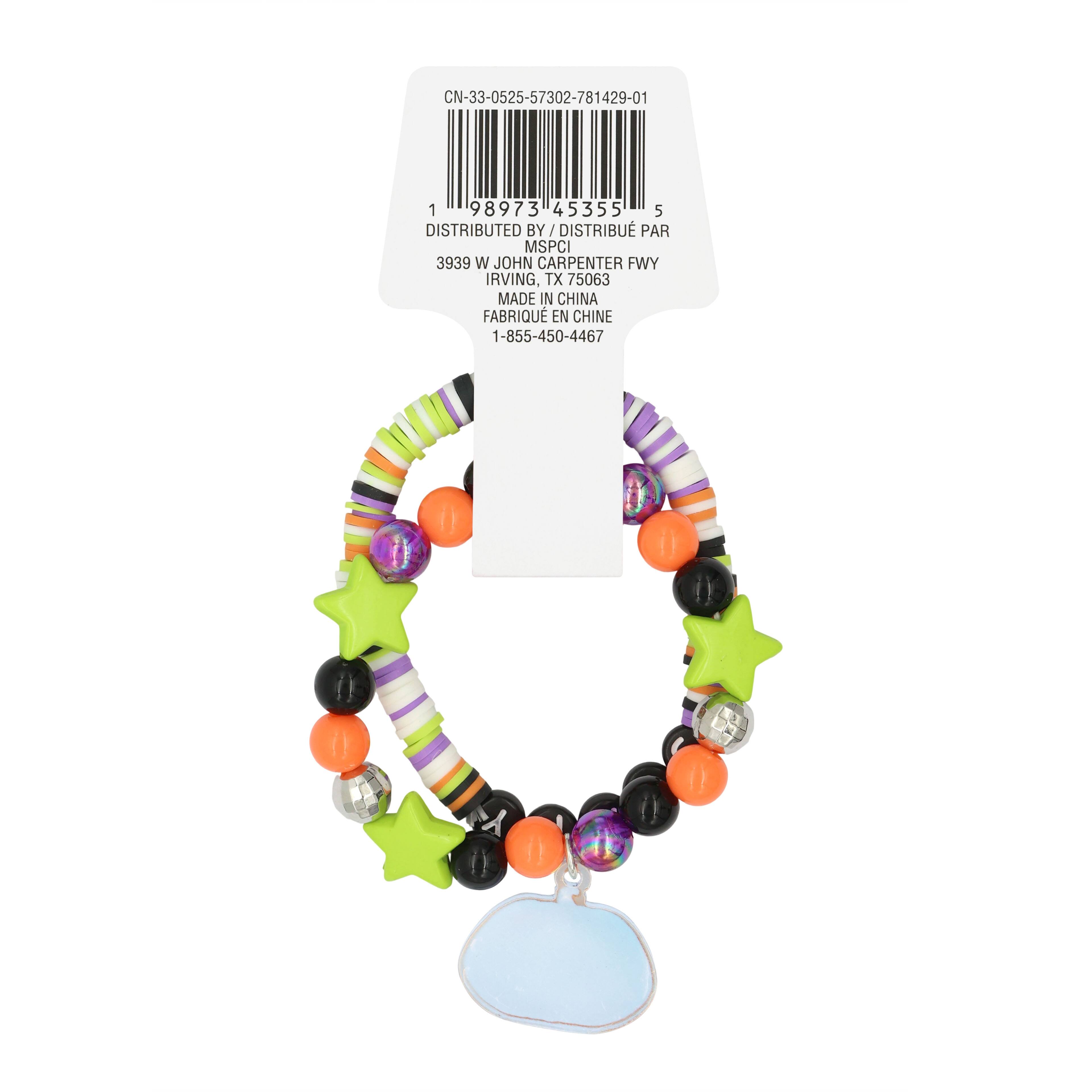 Scary Jack-O&#x27;-Lantern Bracelets by Creatology&#x2122;