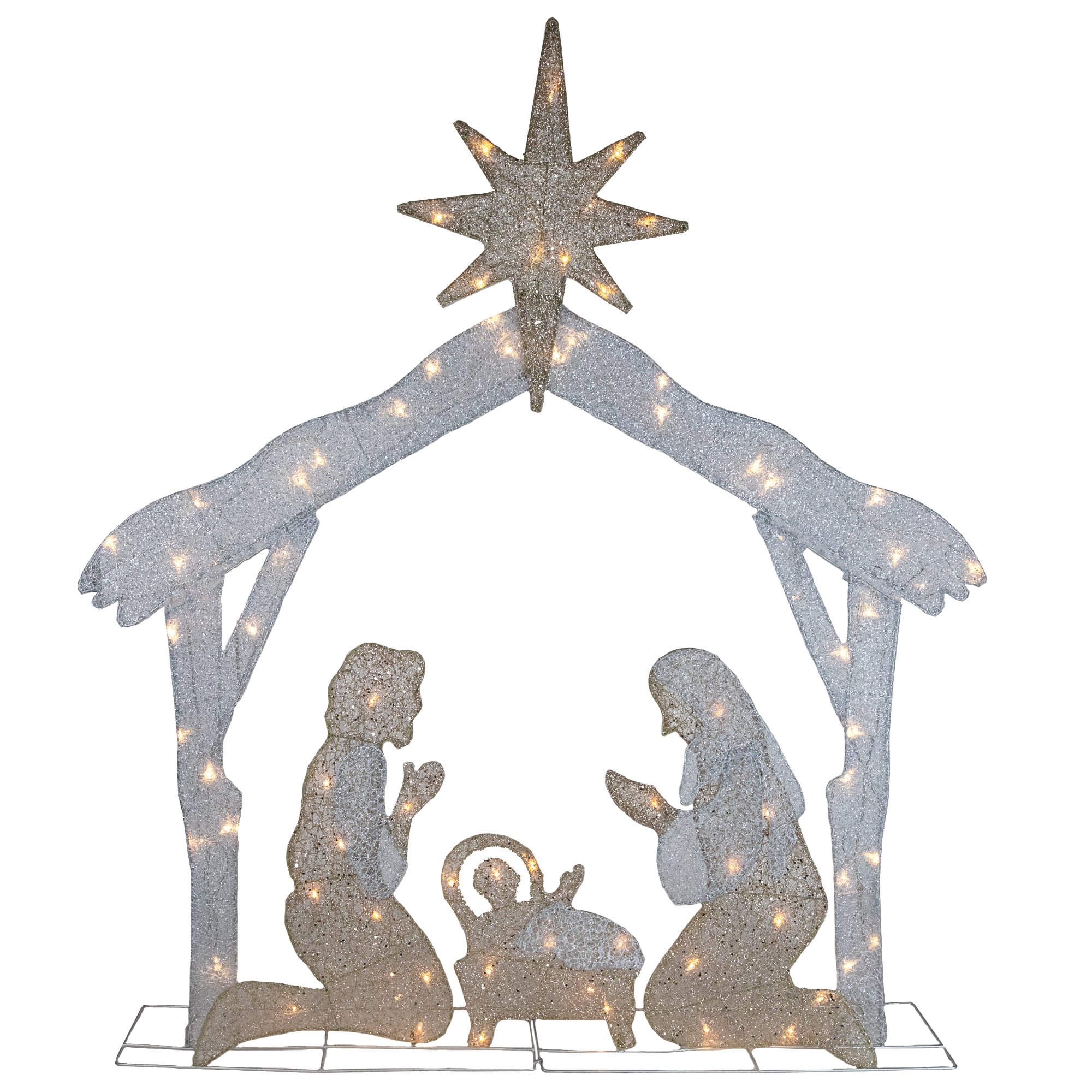 4ft. LED Holy Family Nativity Scene Outdoor Christmas Decoration