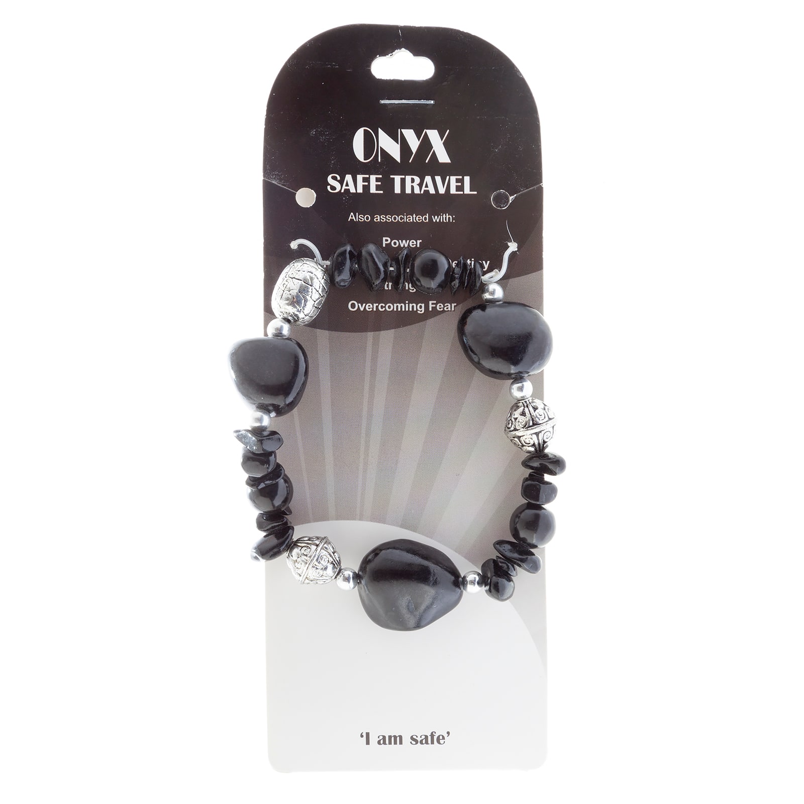John Bead Onyx Dyed Black No.60 Natural Stone Bracelet