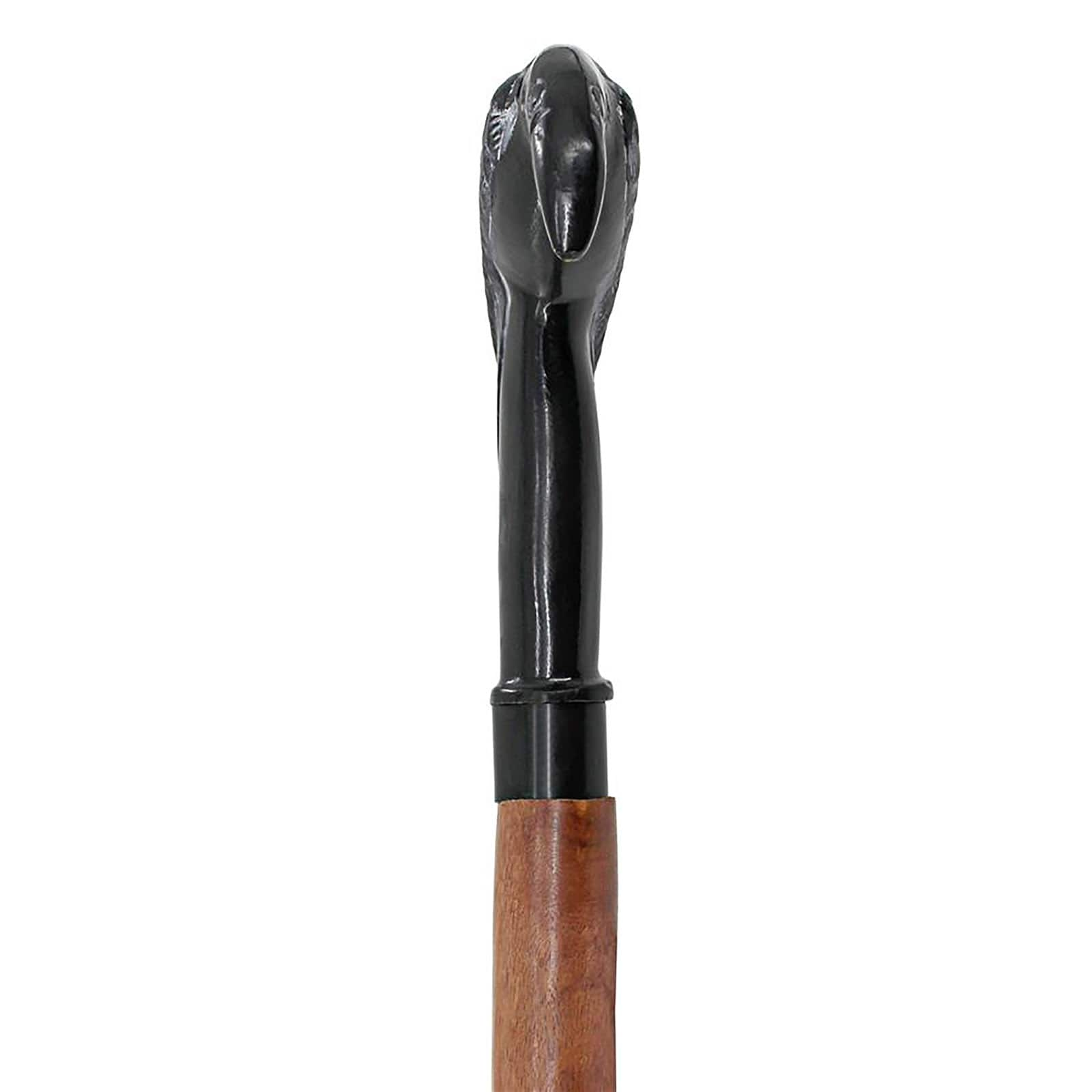 Design Toscano Poe&#x27;s Mystic Raven Solid Hardwood Walking Stick