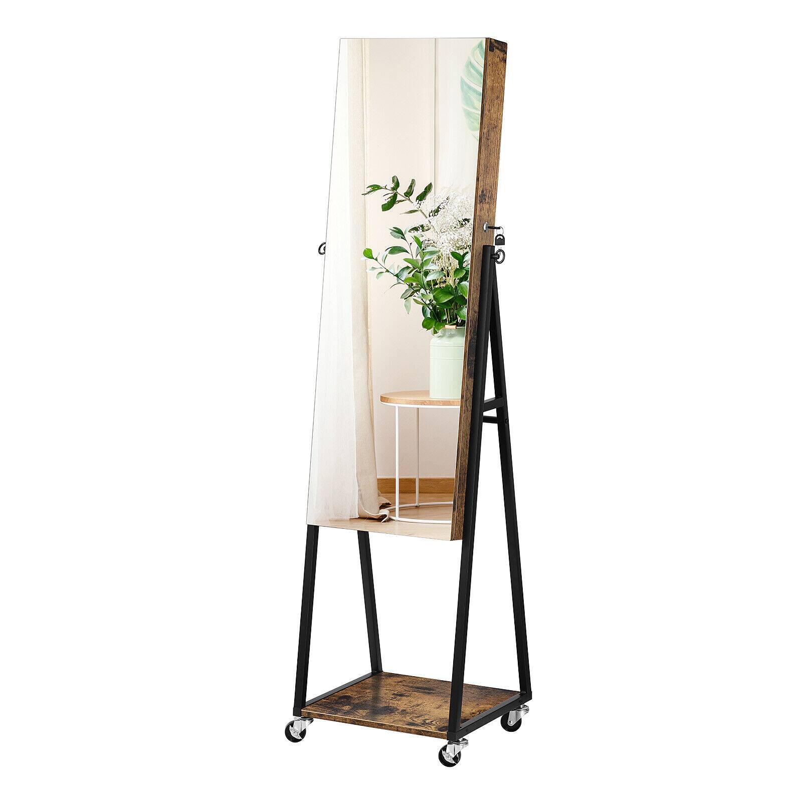 NEX™ 5ft. Burnt Wood Brown Jewelry Armoire on Casters