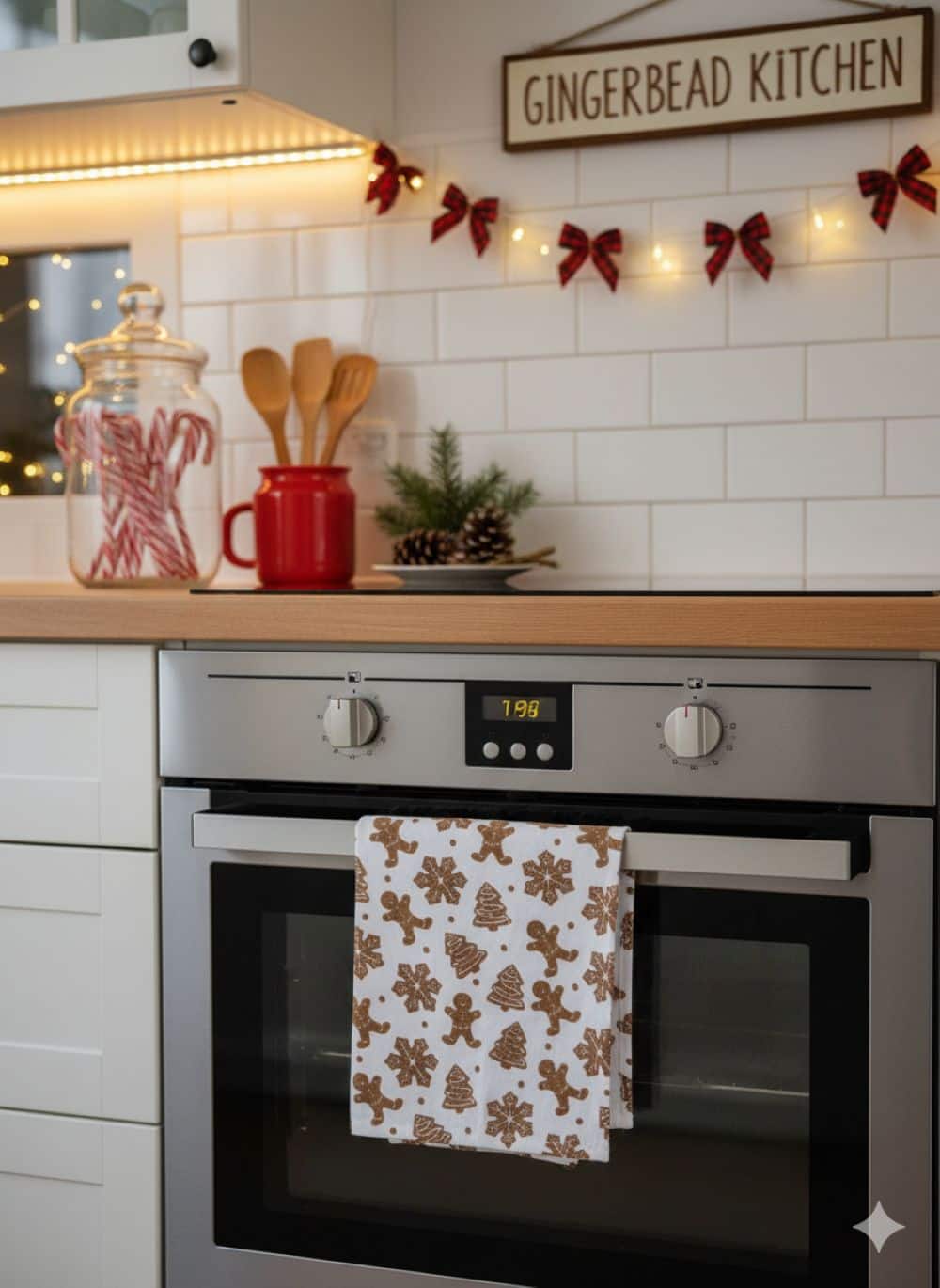 Gingerbread Cotton Terry Kitchen Towel by Makery™