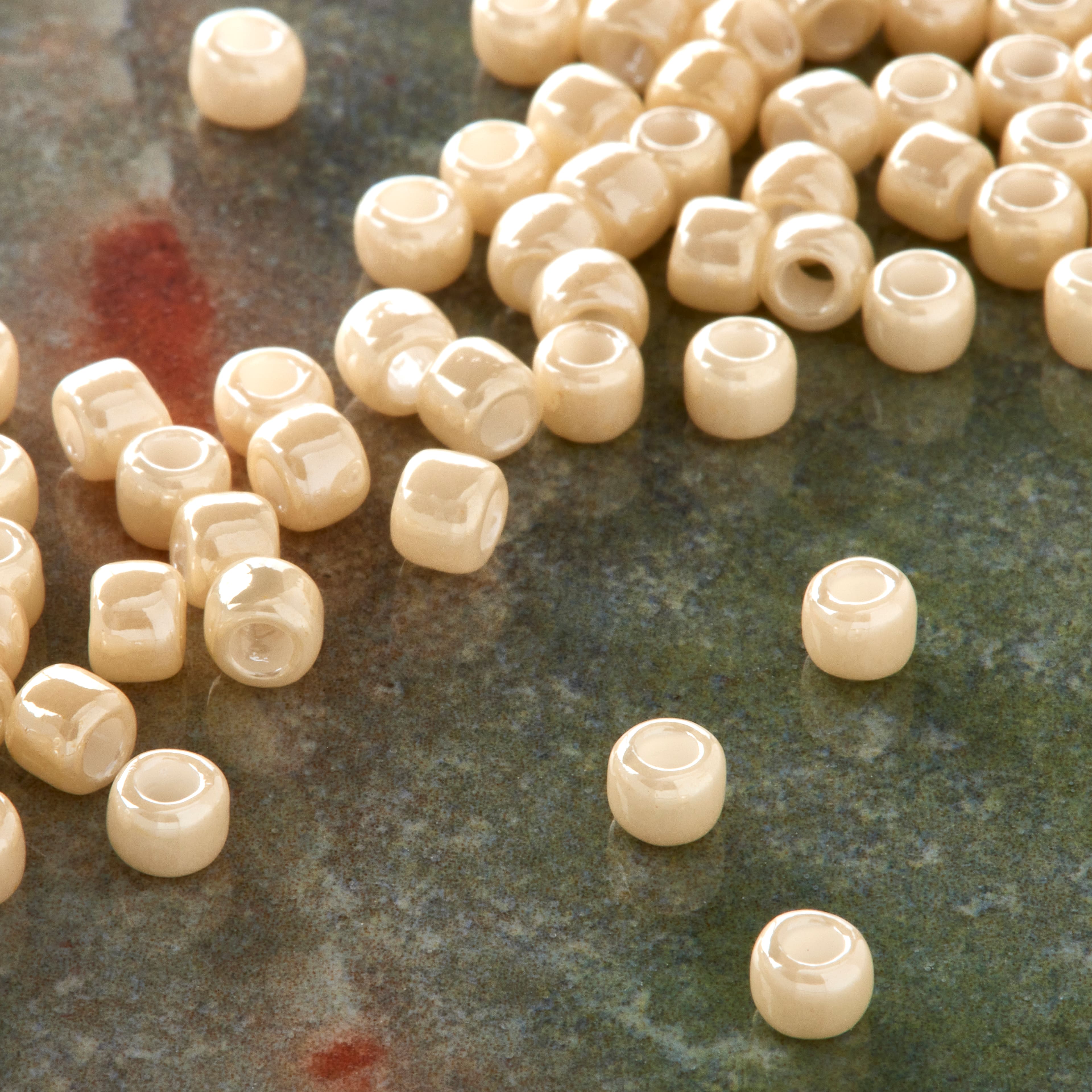 12 Pack: Toho® Luster Cream Opaque Japanese Glass Seed Beads, 6/0