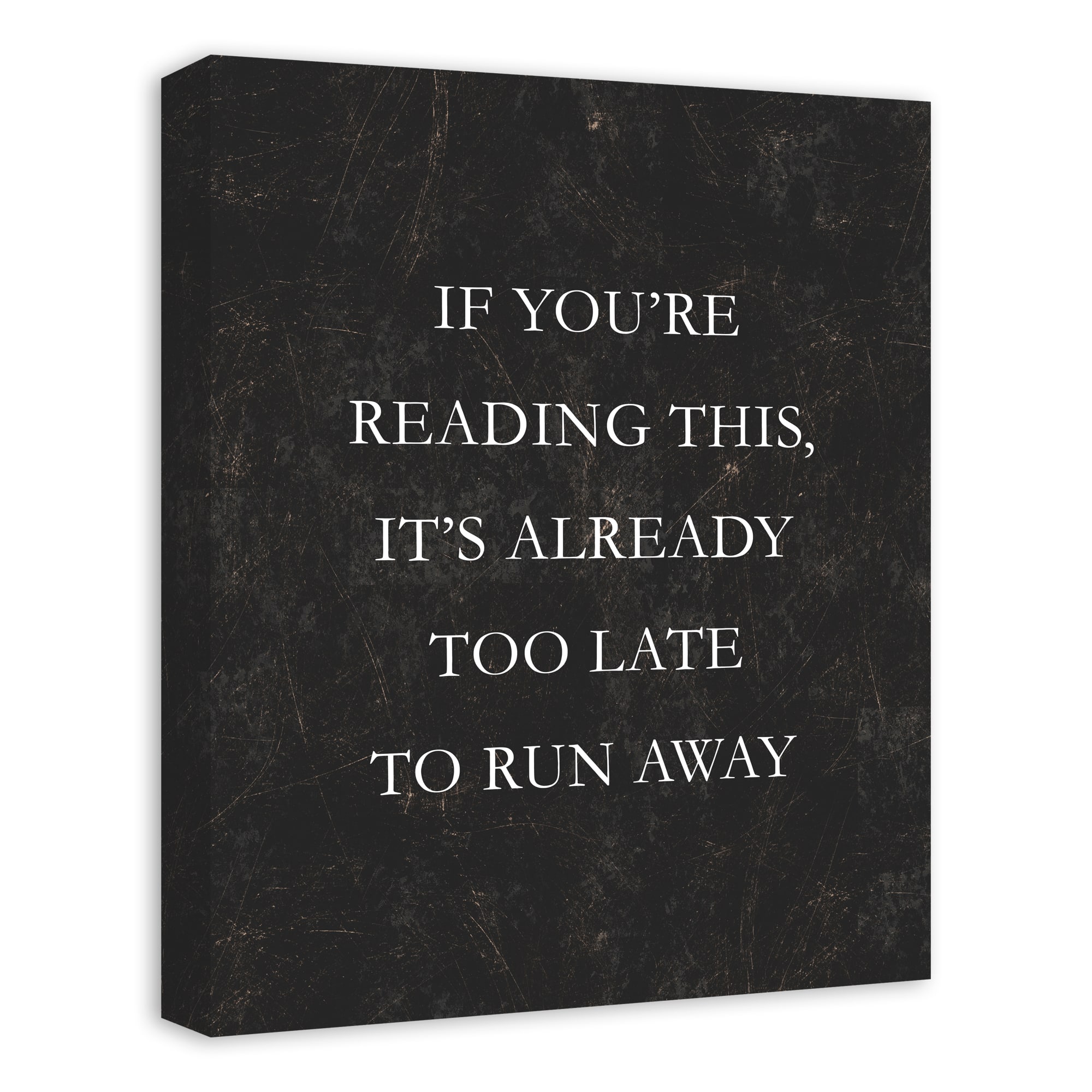 It's too Late to Run Away 16" x 20" Canvas Wall Art