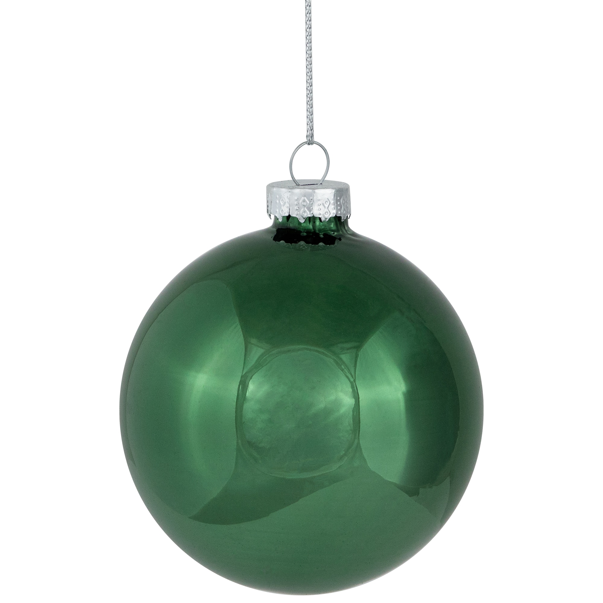 3-Finish Glass Christmas Ball and Onion Ornaments - 3&#x22; (80mm) - Forest Green - 9ct