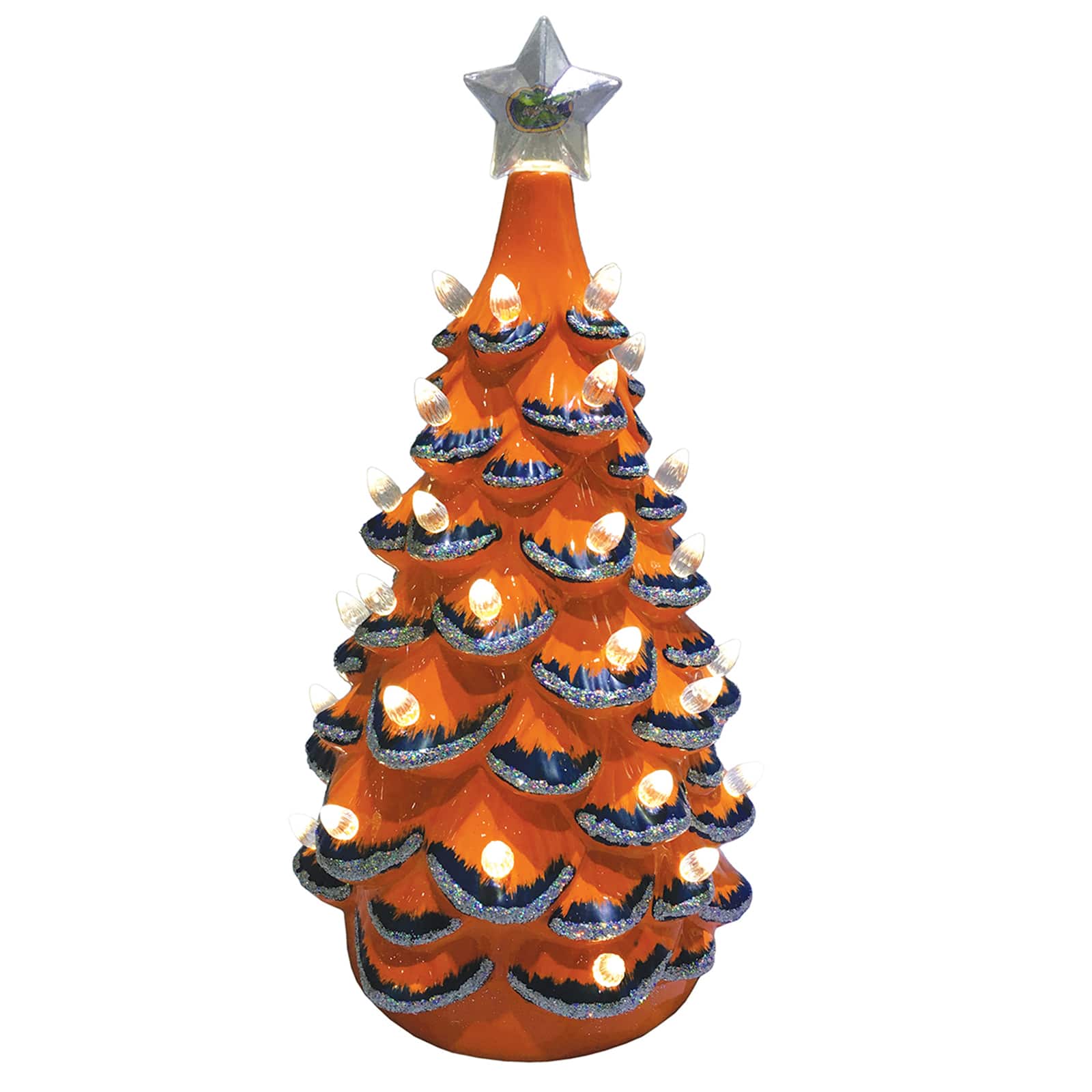 Santa's 14" NCAA College Team Ceramic LED Christmas Tree