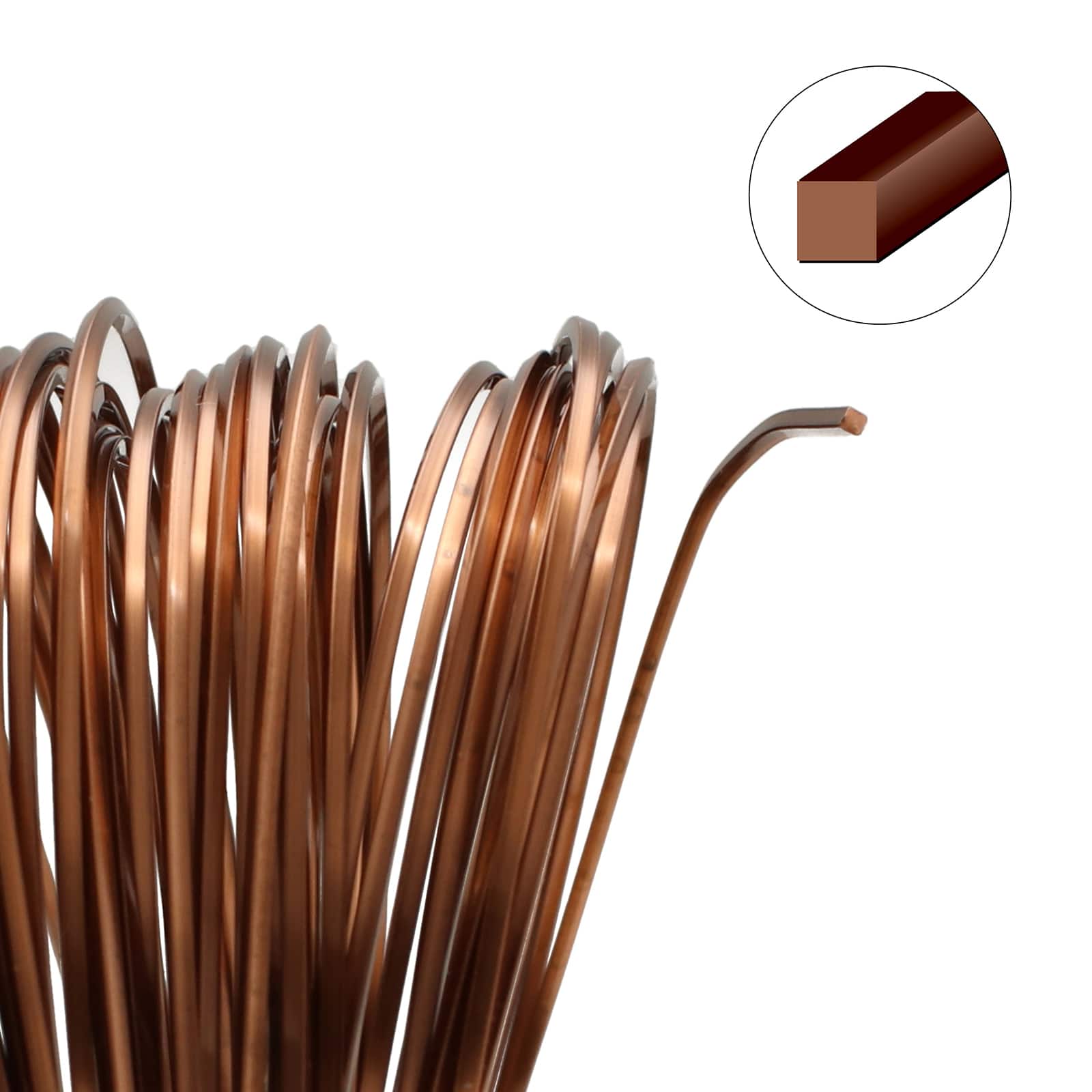 The Beadsmith&#xAE; Wire Elements&#x2122; 21 Gauge Tarnish Resistant Medium Temper Square Wire, 7yd.