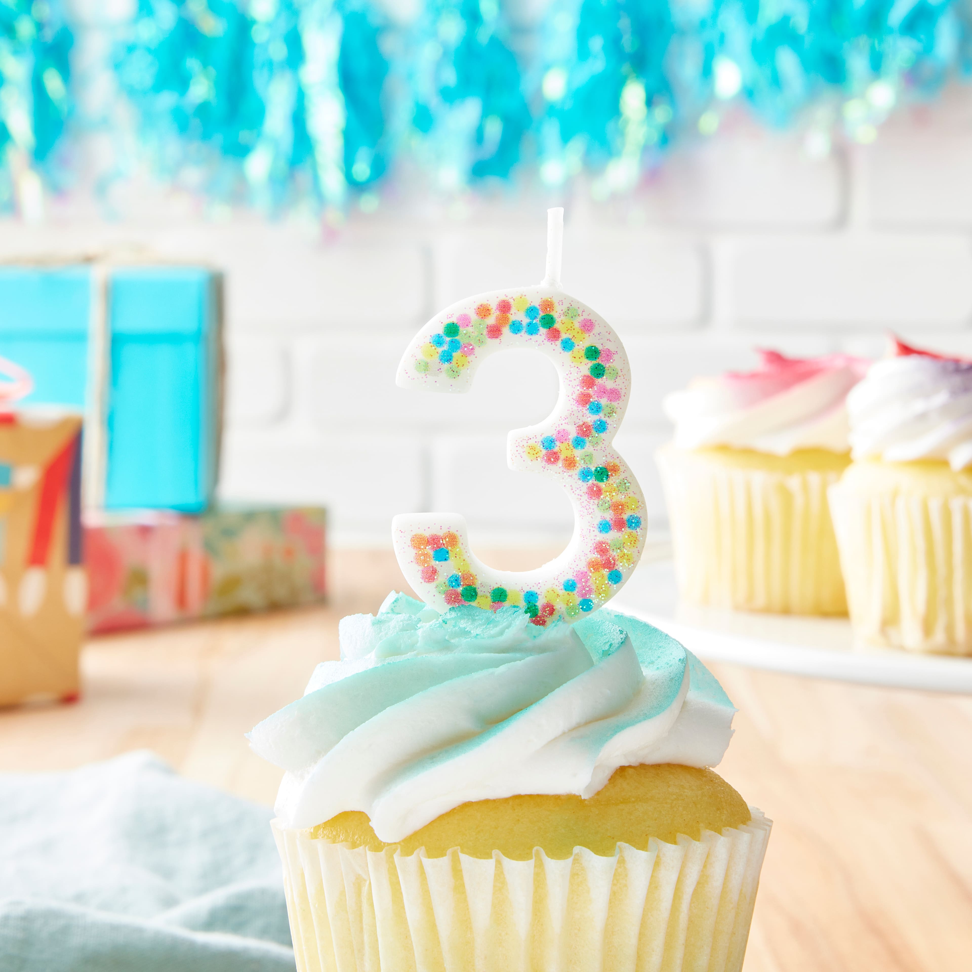 Confetti Number Birthday Candle by Celebrate It™