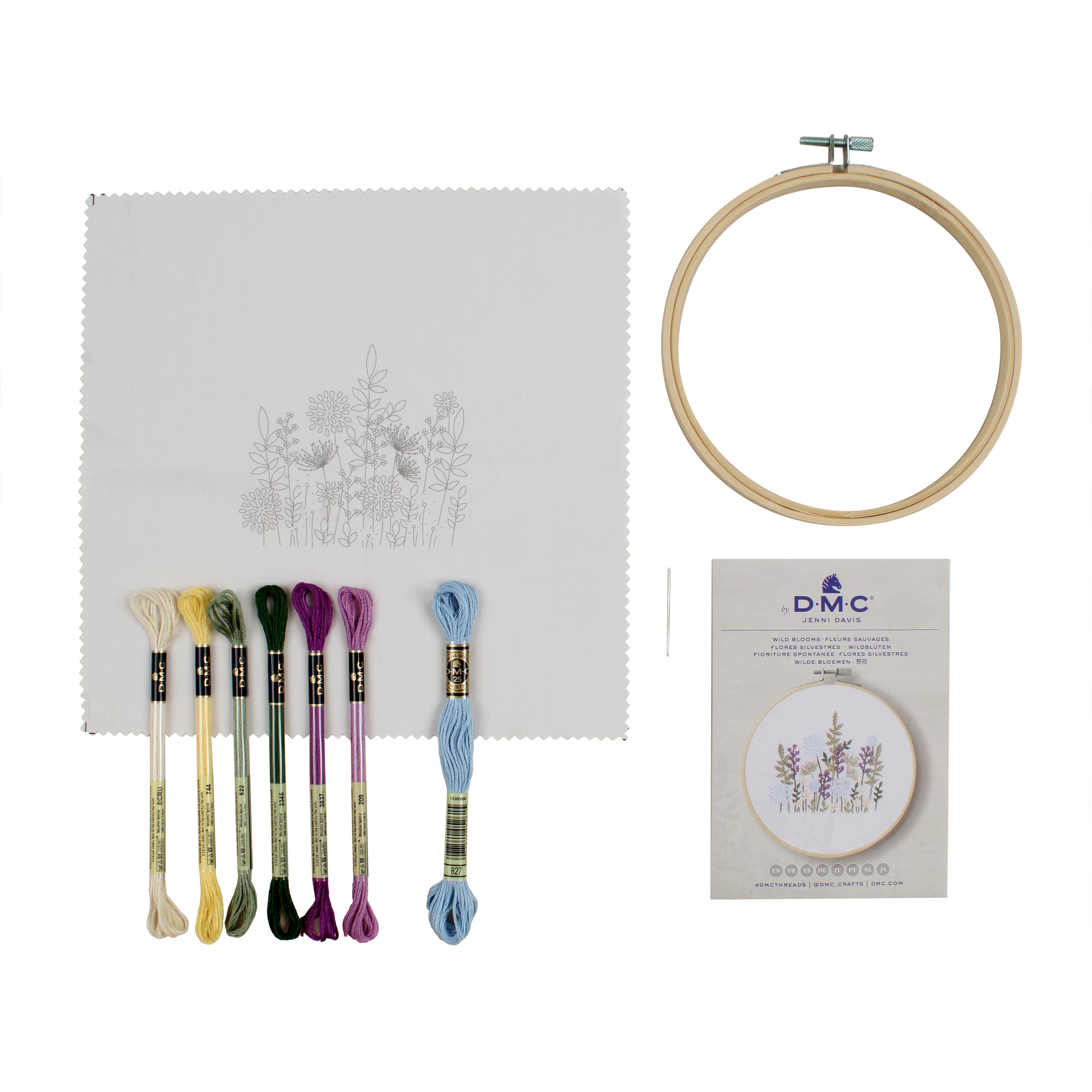 DMC&#xAE; Wild Blooms Intermediate Embroidery Kit with Hoop