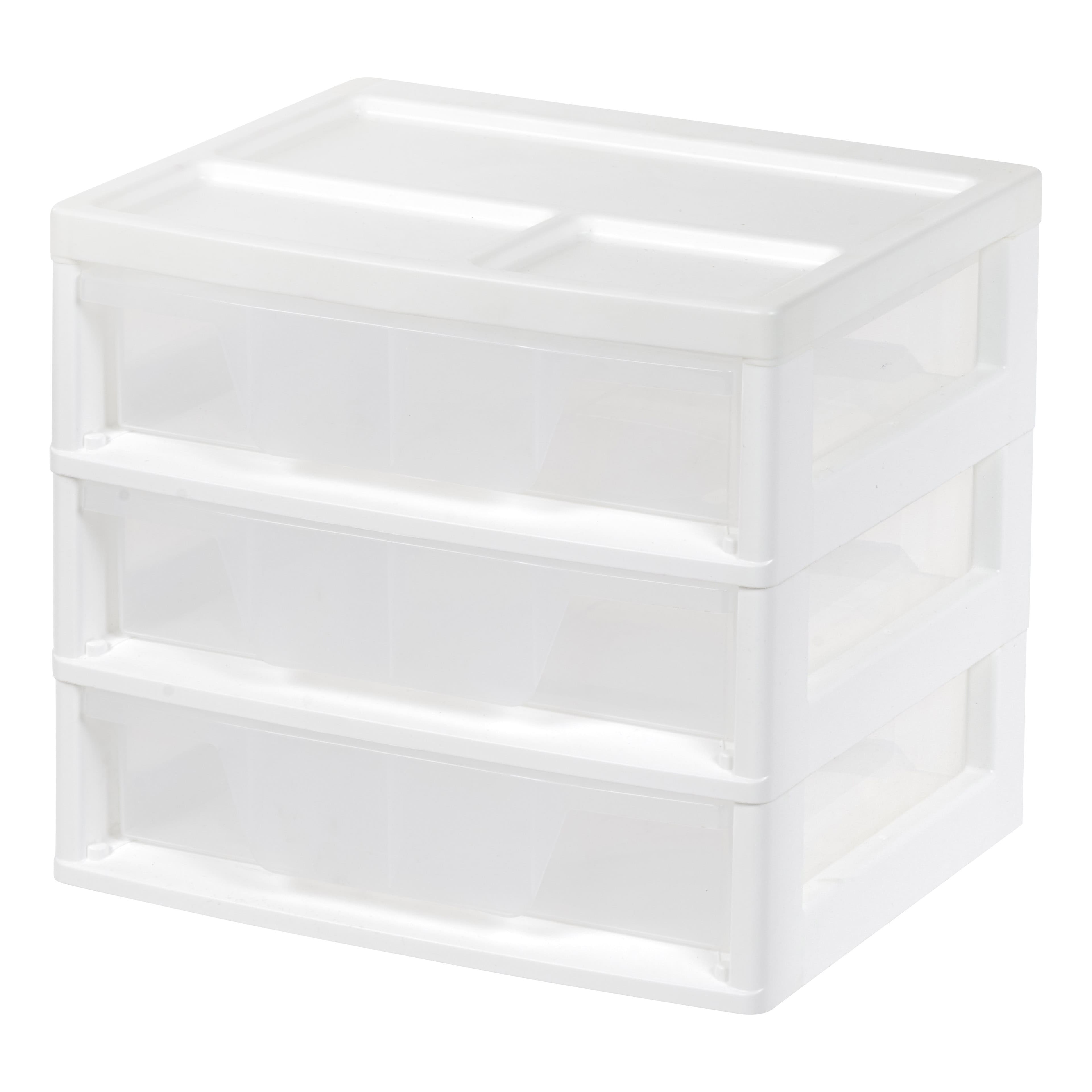 6 Pack: IRIS 13&#x22; Clear Tabletop Storage Drawers