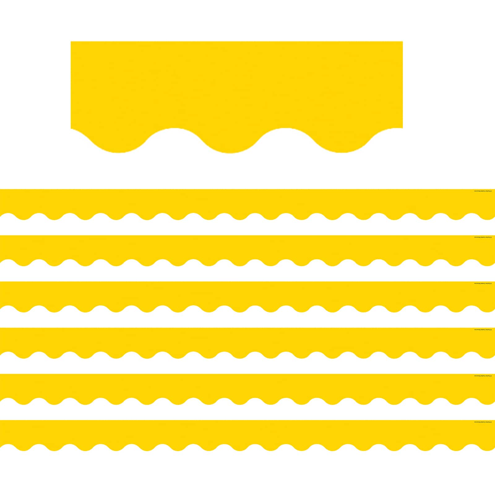 Teacher Created Resources Yellow Gold Scalloped Border Trim, 210ft.