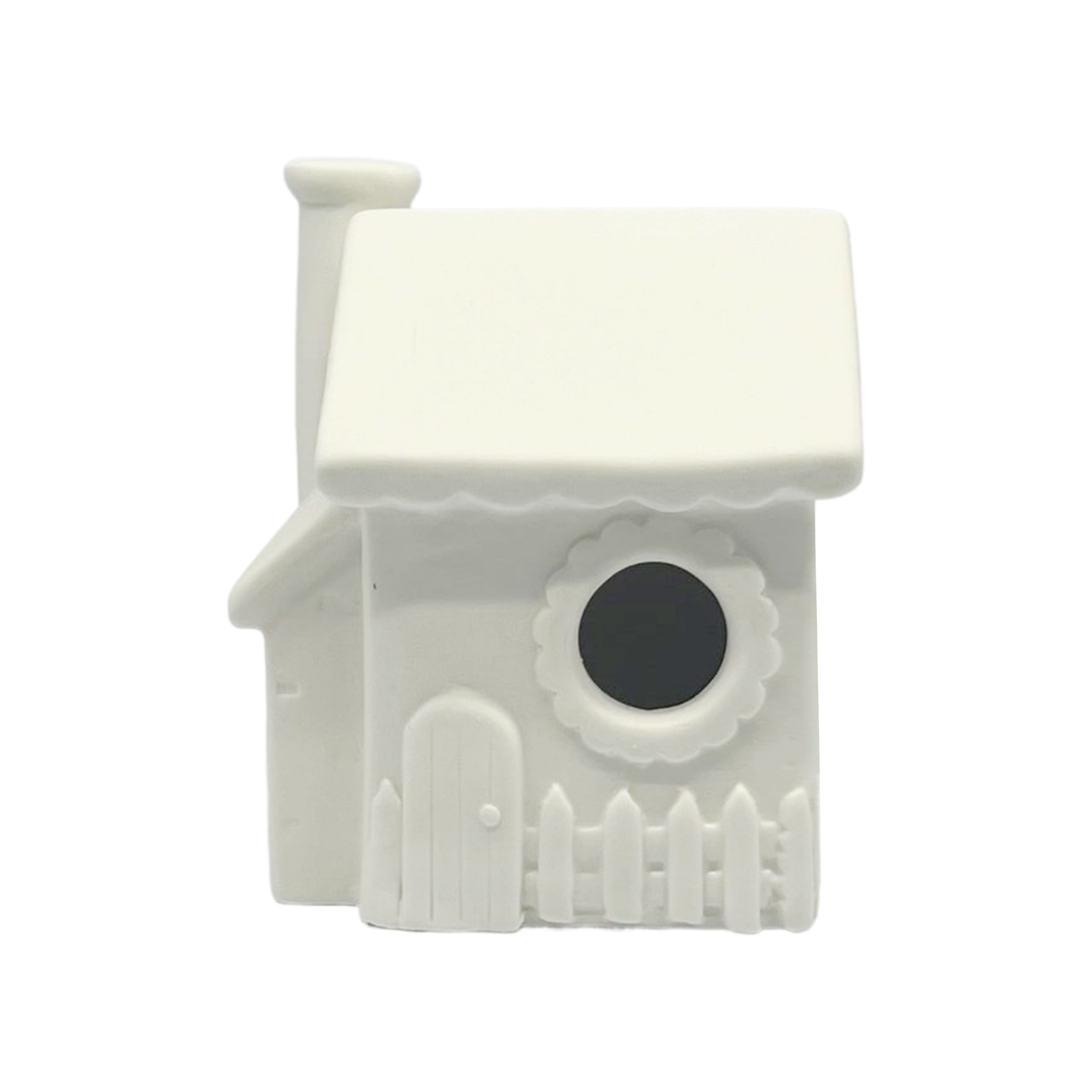 6&#x22; DIY Ceramic Cottage Birdhouse by Make Market&#xAE;
