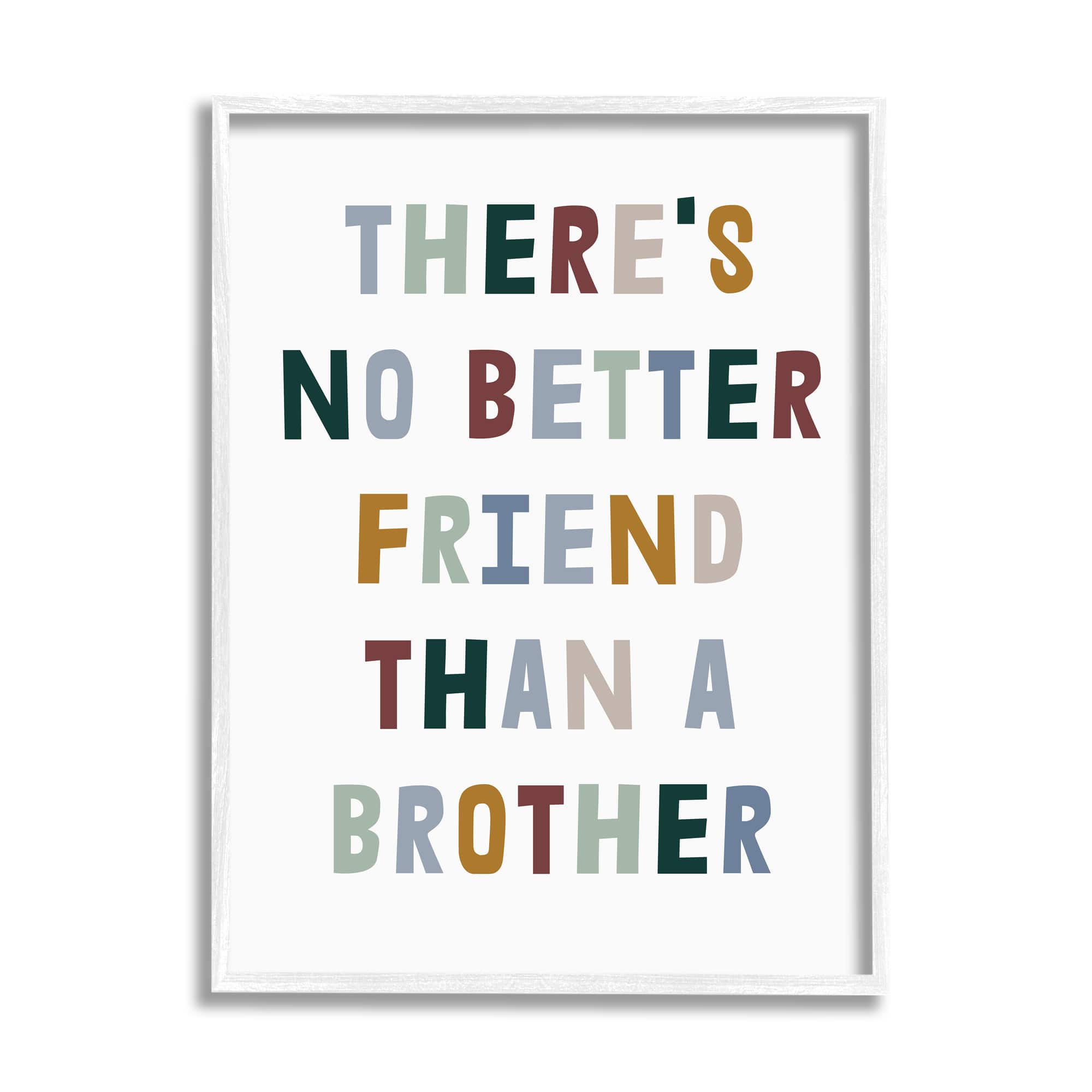 Stupell Industries There's No Better Friend Than a Brother Phrase Framed Wall Art