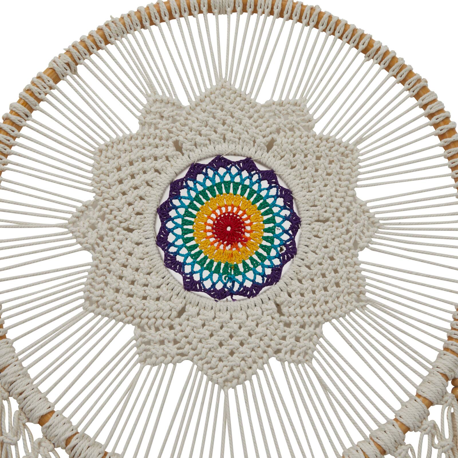 White Cotton Bohemian Dreamcatcher Wall Decor, 21&#x22; x 1&#x22; x 63&#x22;