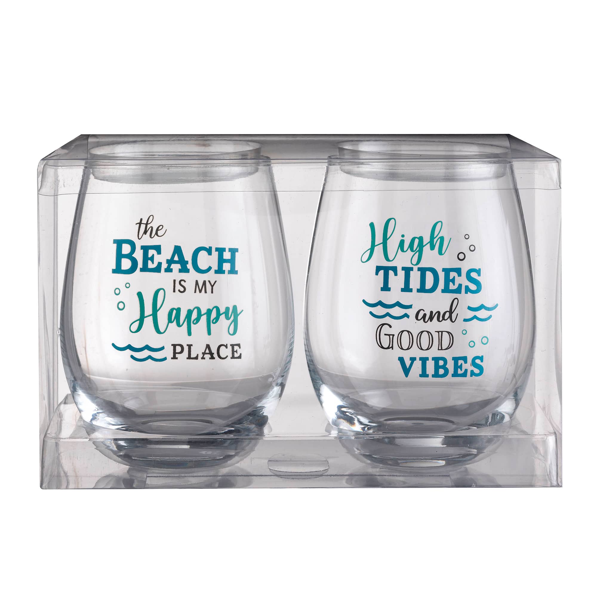 Life Is Better At The Beach Stemmed Stemless Wine Glass 