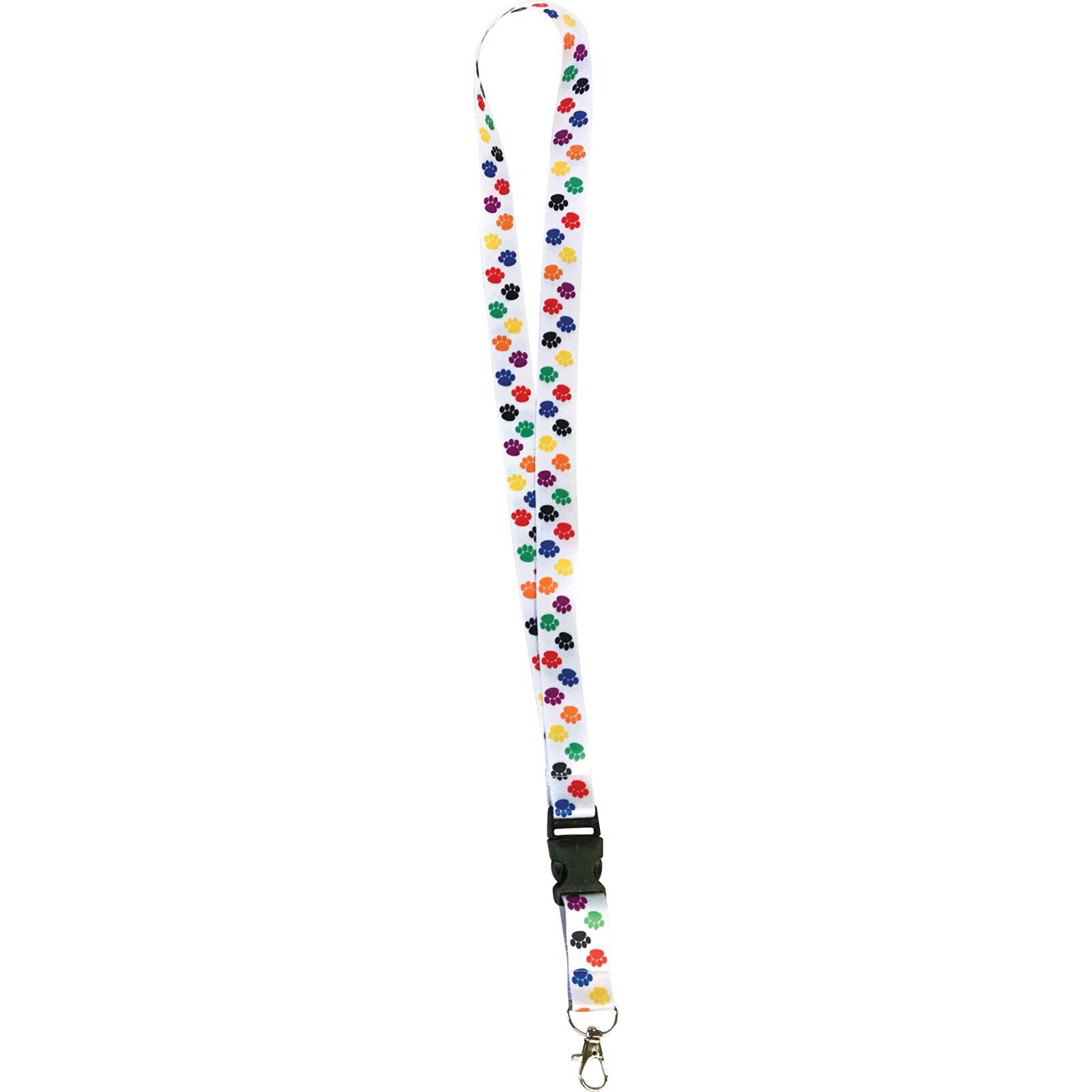 Teacher Created Resources Colorful Paw Print Lanyard, 6ct.