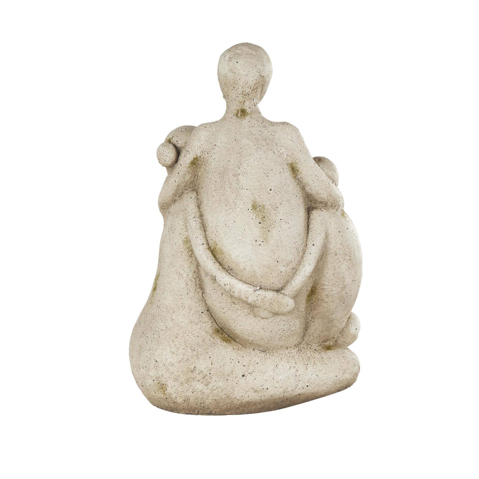19" Cream Embracing Family Figures Sitting Planter