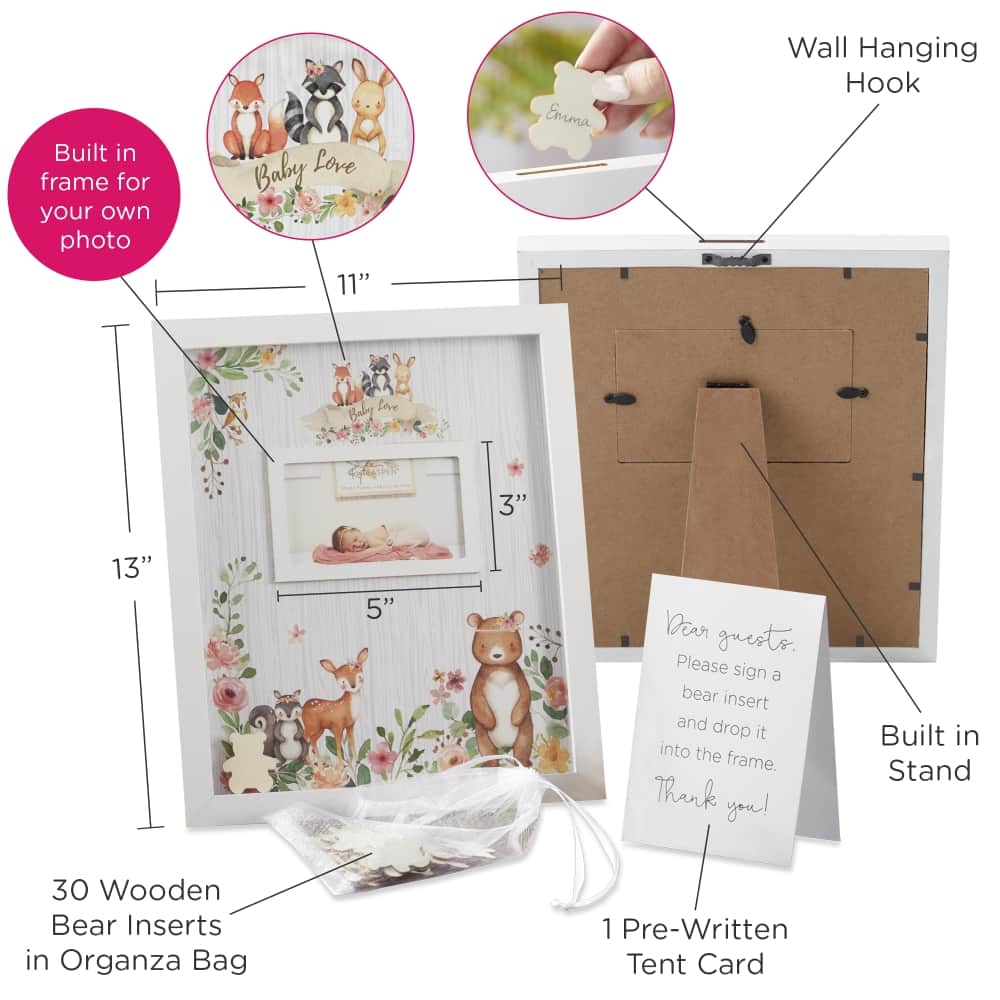 Kate Aspen&#xAE; Pink Woodland Baby Shower Guest Book Alternative