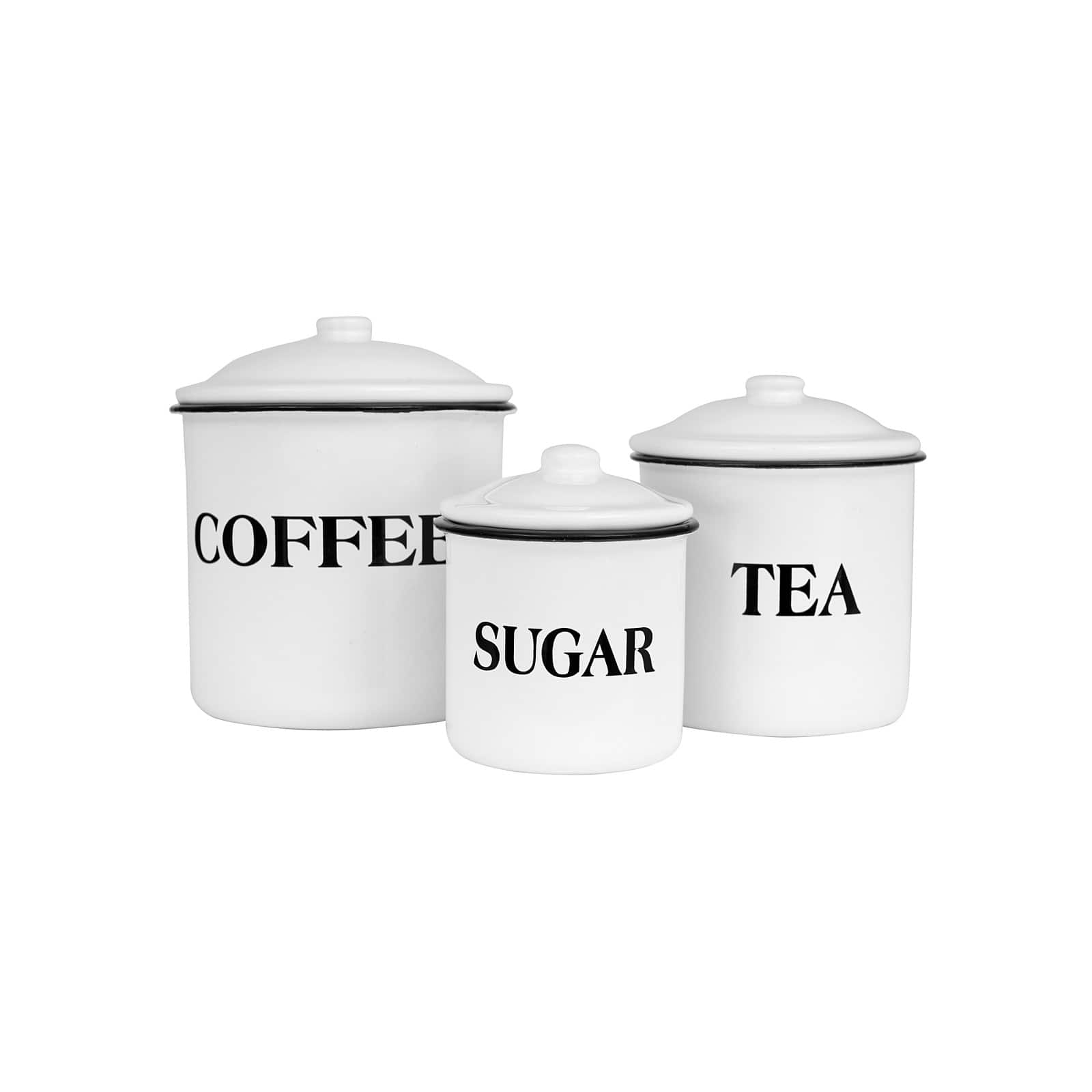 Hello Honey® Metal Coffee, Tea & Sugar Containers Set