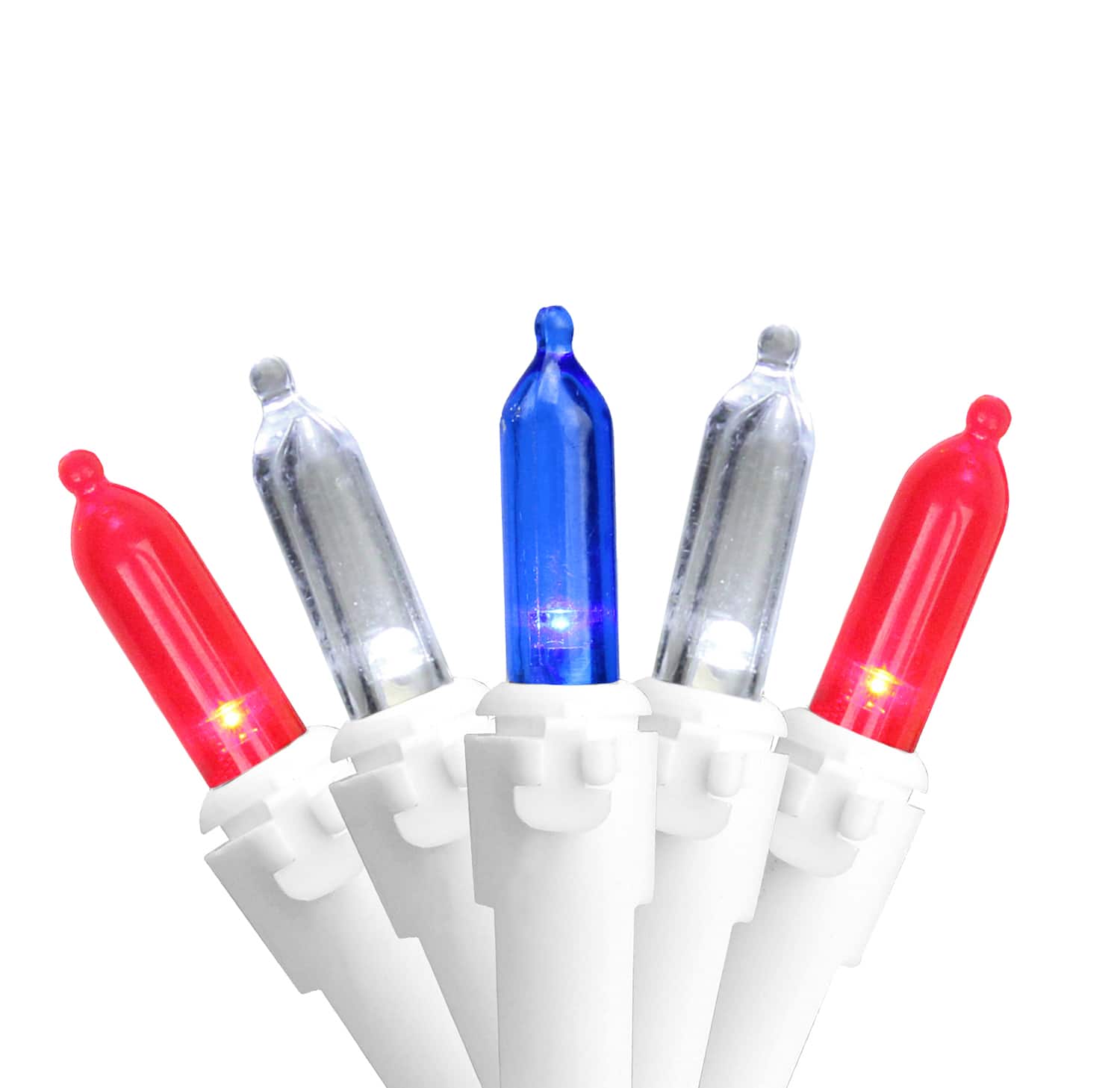 50ct. Red & Blue 4th of July LED Mini Lights