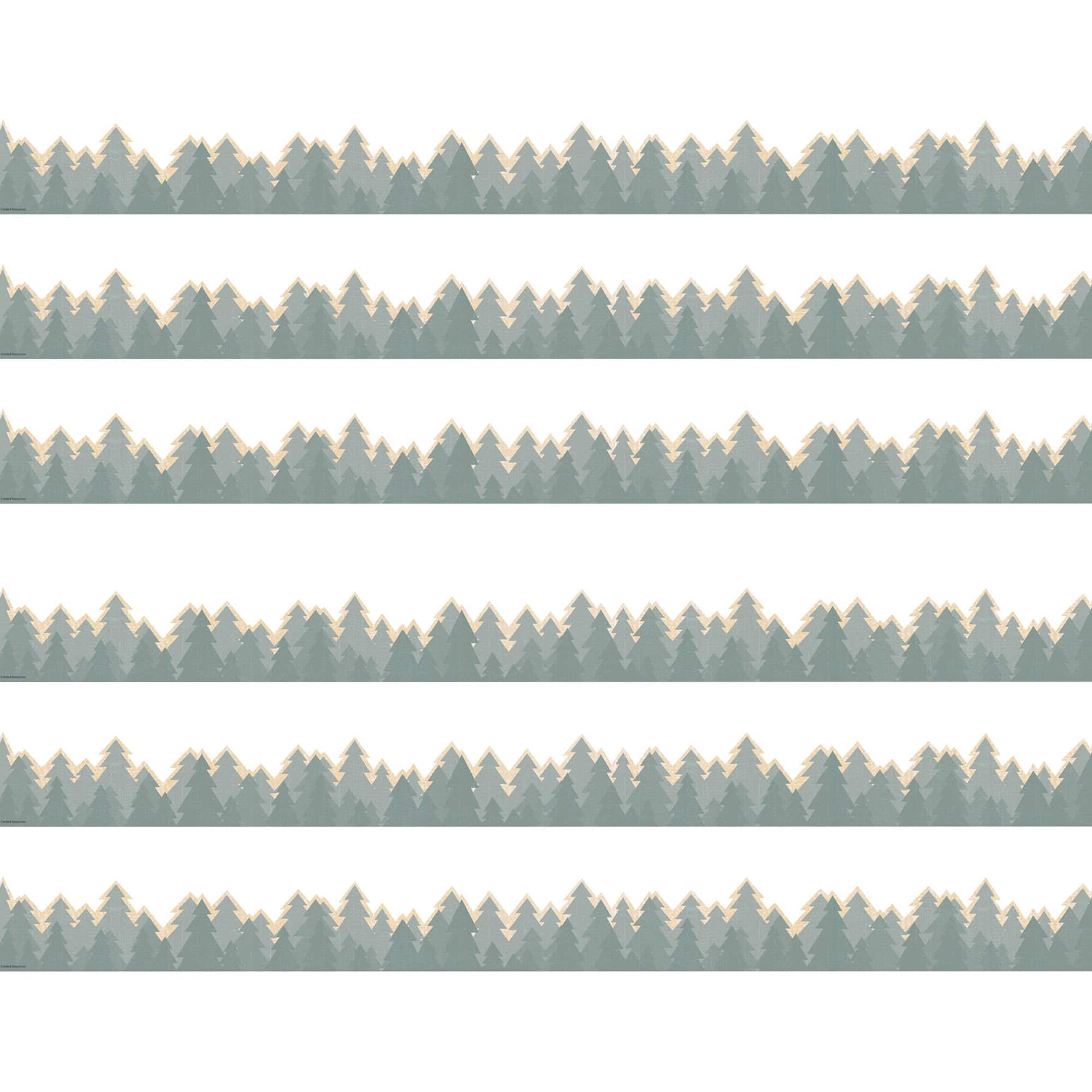 Teacher Created Resources® 2.75" x 35ft. Moving Mountains Road Trip Trees Border Trim, 6 Packs of 12