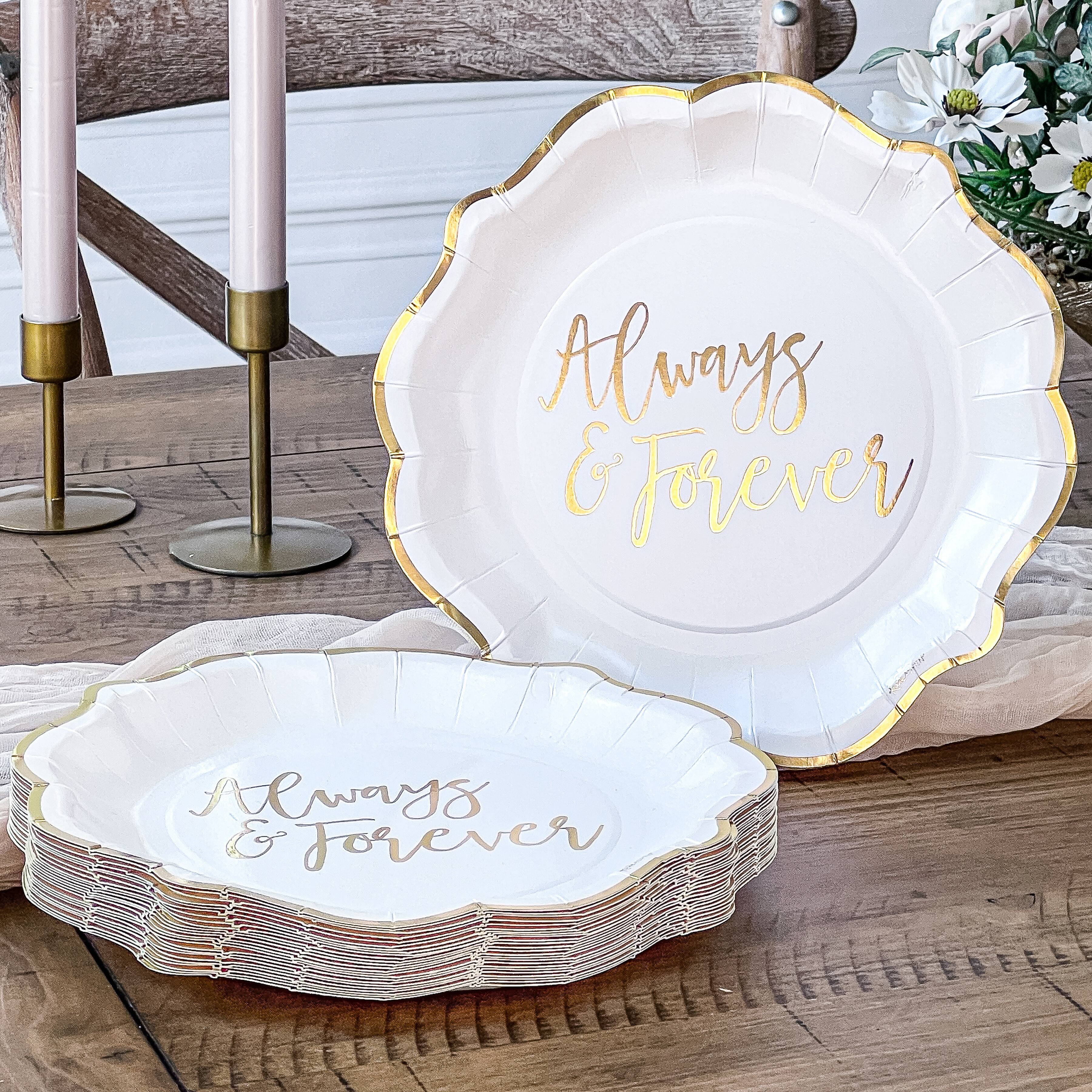 Kate Aspen Always & Forever Gold Party Tableware Set, 72ct.