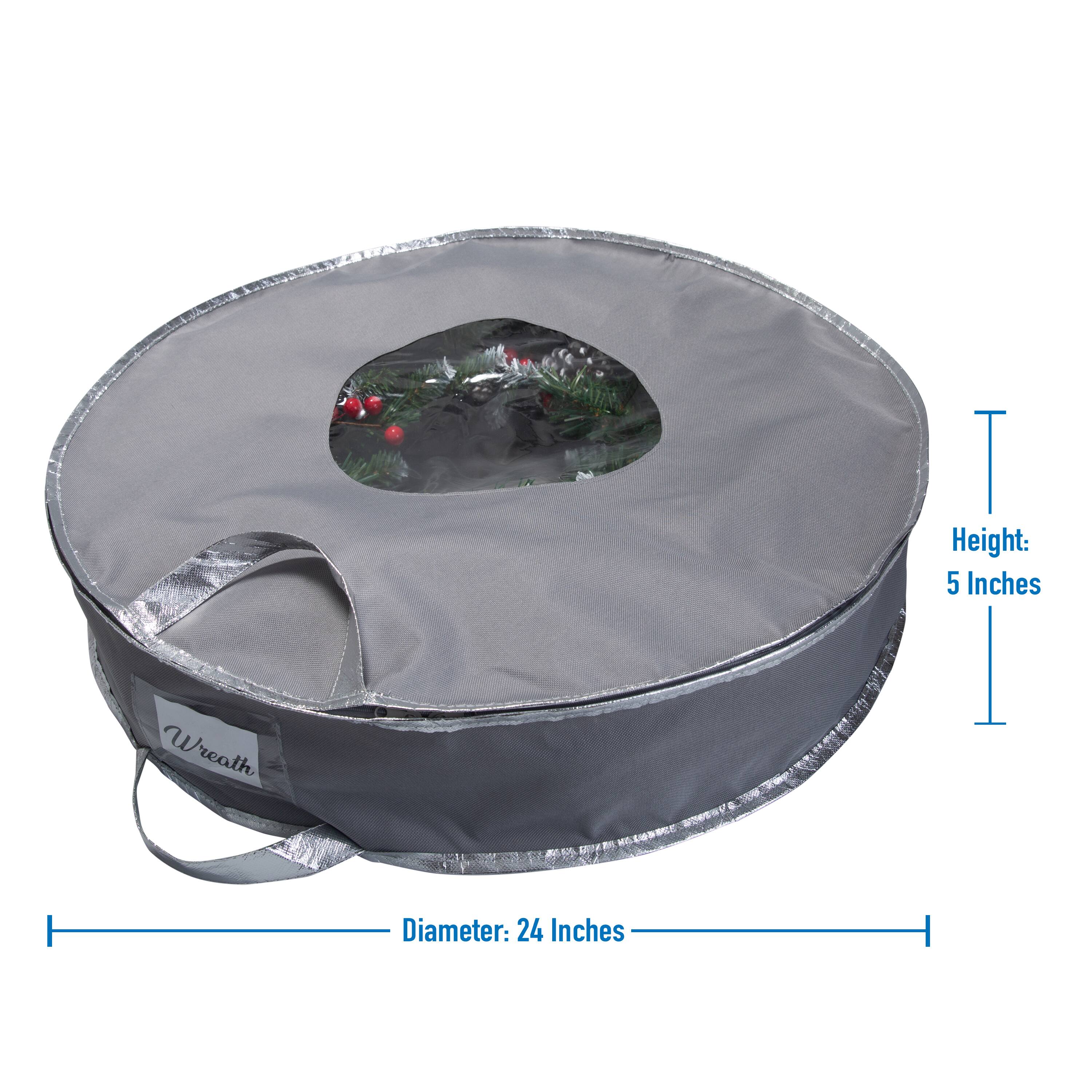 Simplify Gray 24" Holiday Wreath Bag, 2ct.